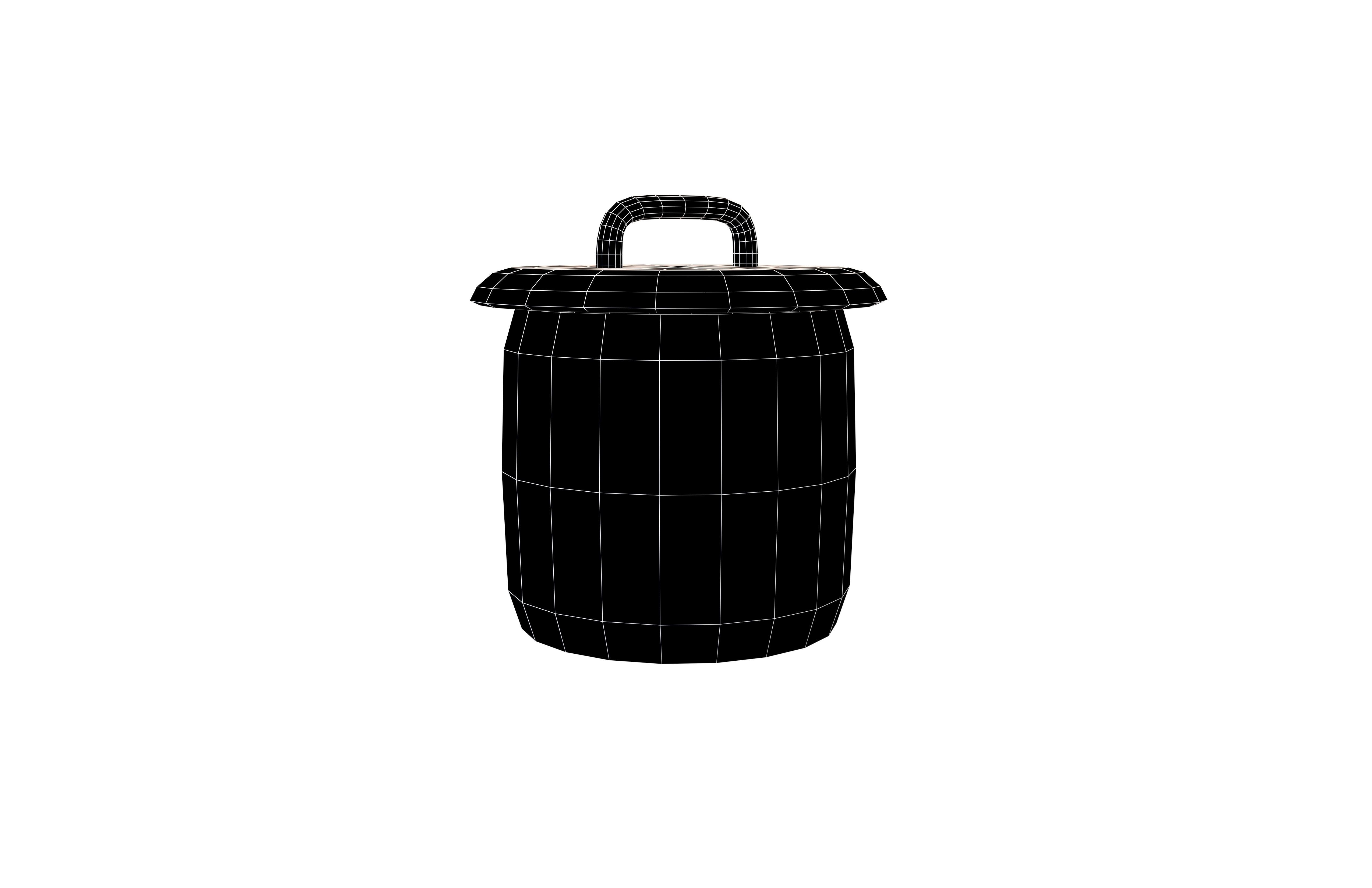 Rubbish Bin Icon V1 001 Low-poly 3D model_5