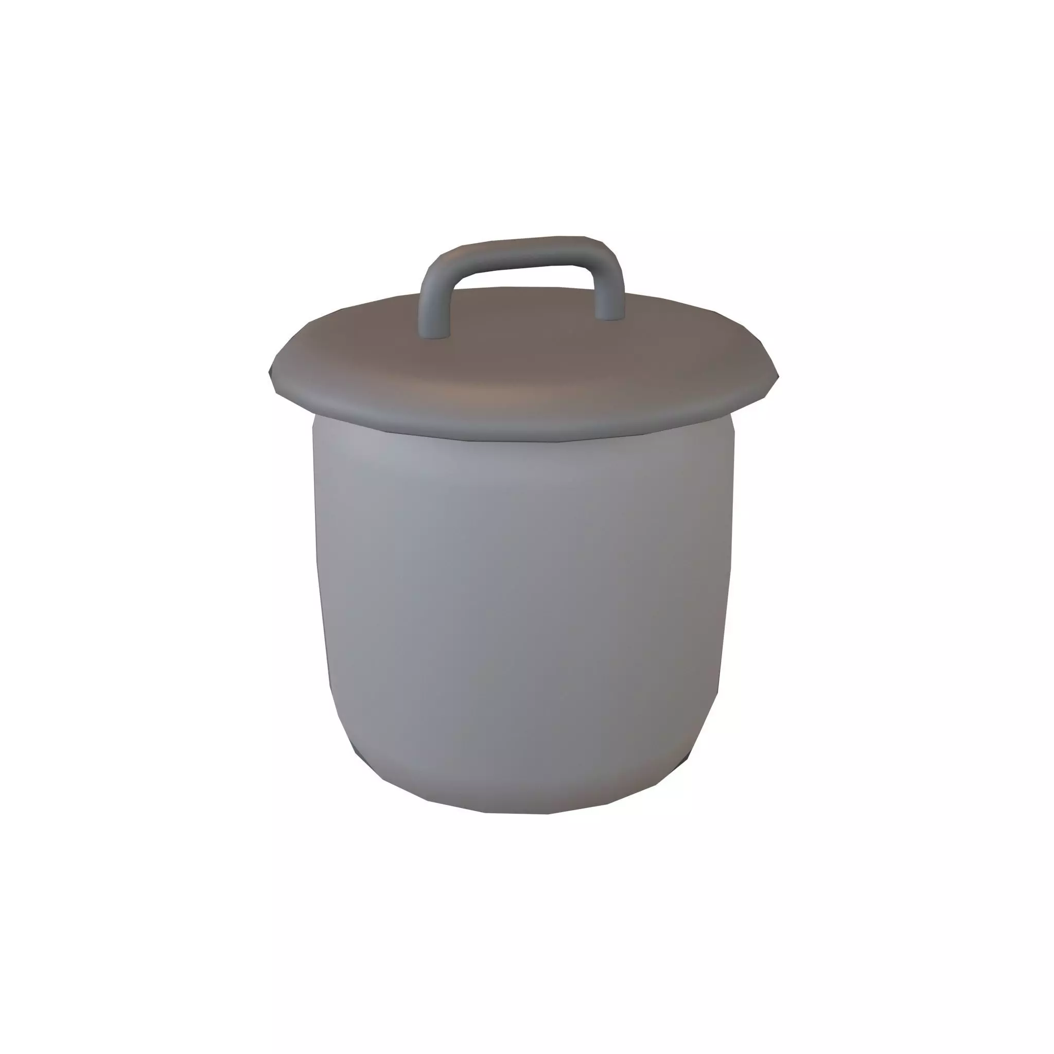 Rubbish Bin Icon V1 001 Low-poly 3D model_0