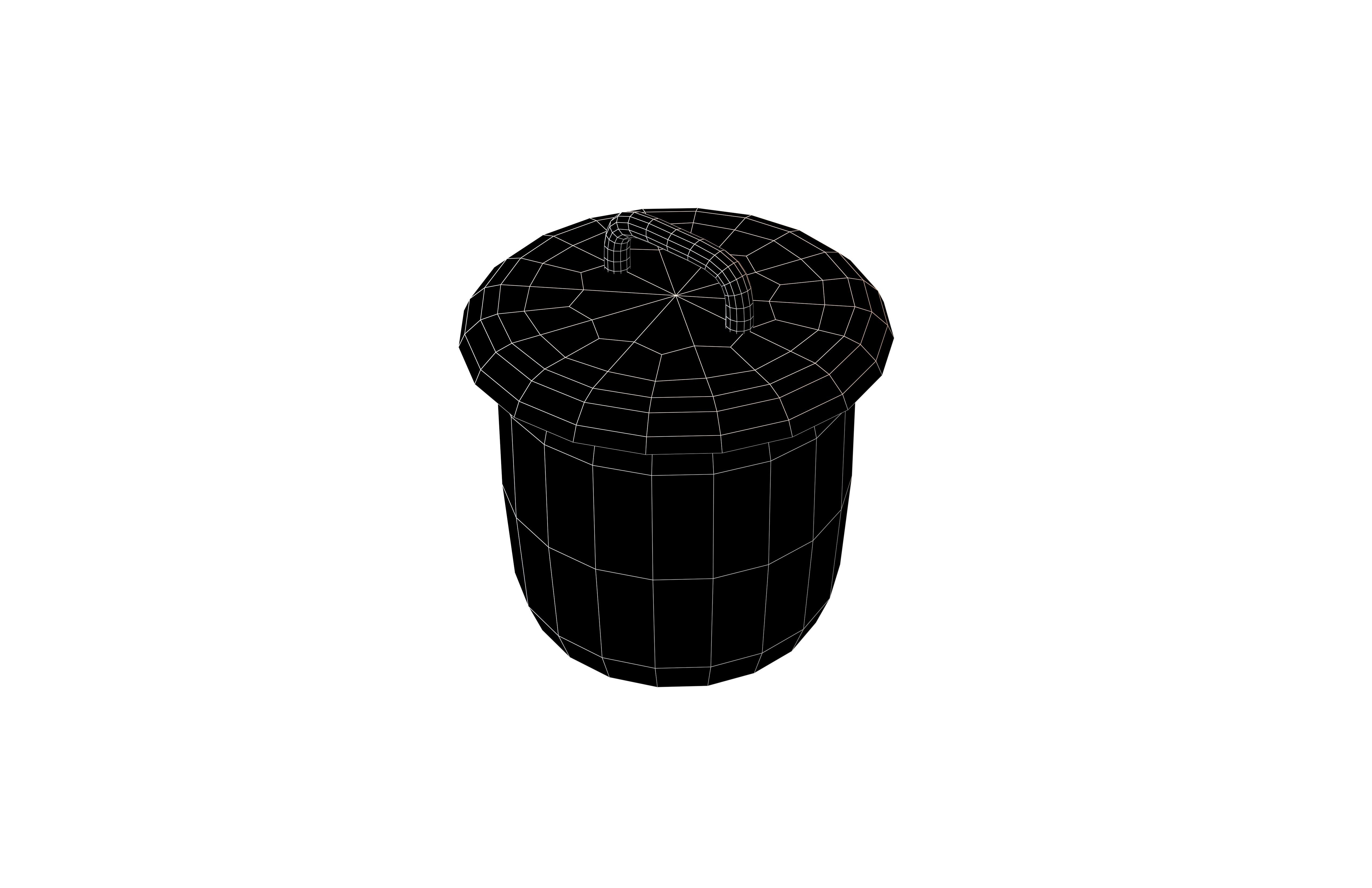Rubbish Bin Icon V1 001 Low-poly 3D model_6