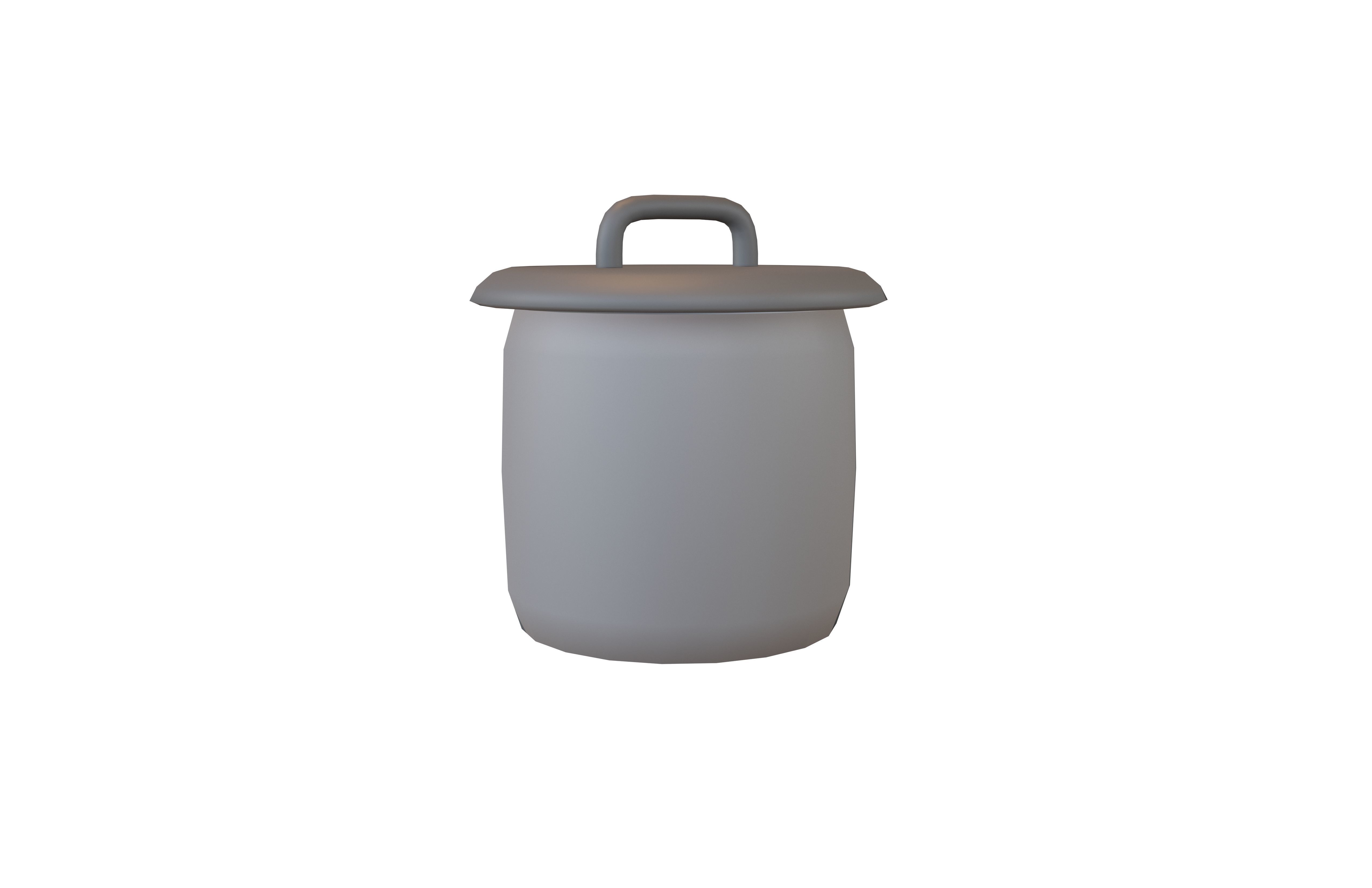 Rubbish Bin Icon V1 001 Low-poly 3D model_1