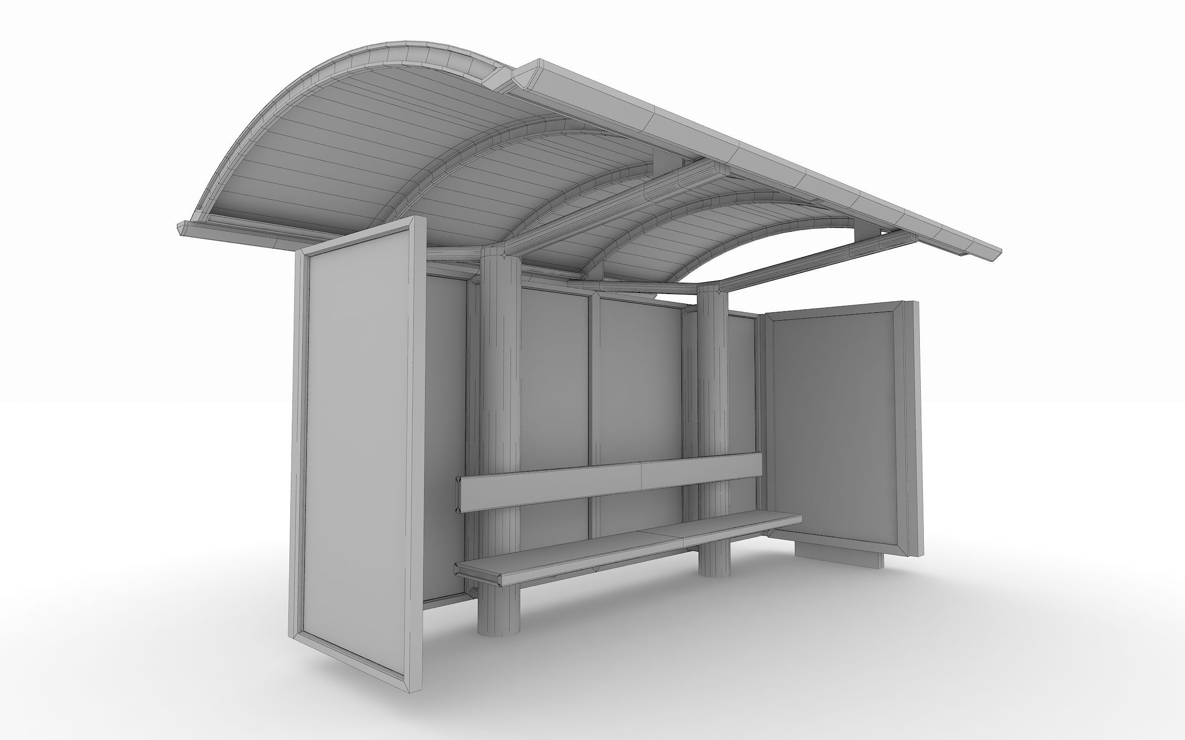 Bus Station 3D model_4