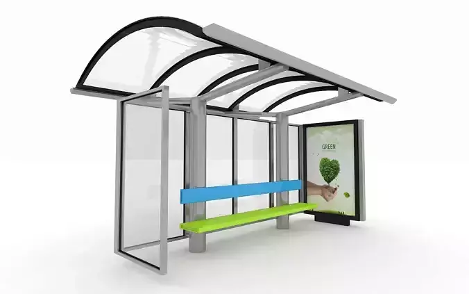 Bus Station 3D model