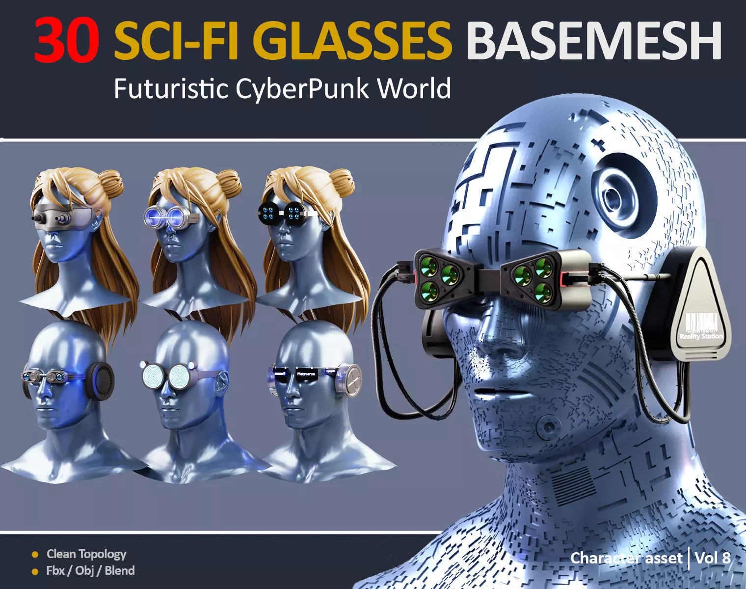 30 SCI-FI GLASSES BASEMESH vol8 3D model_0