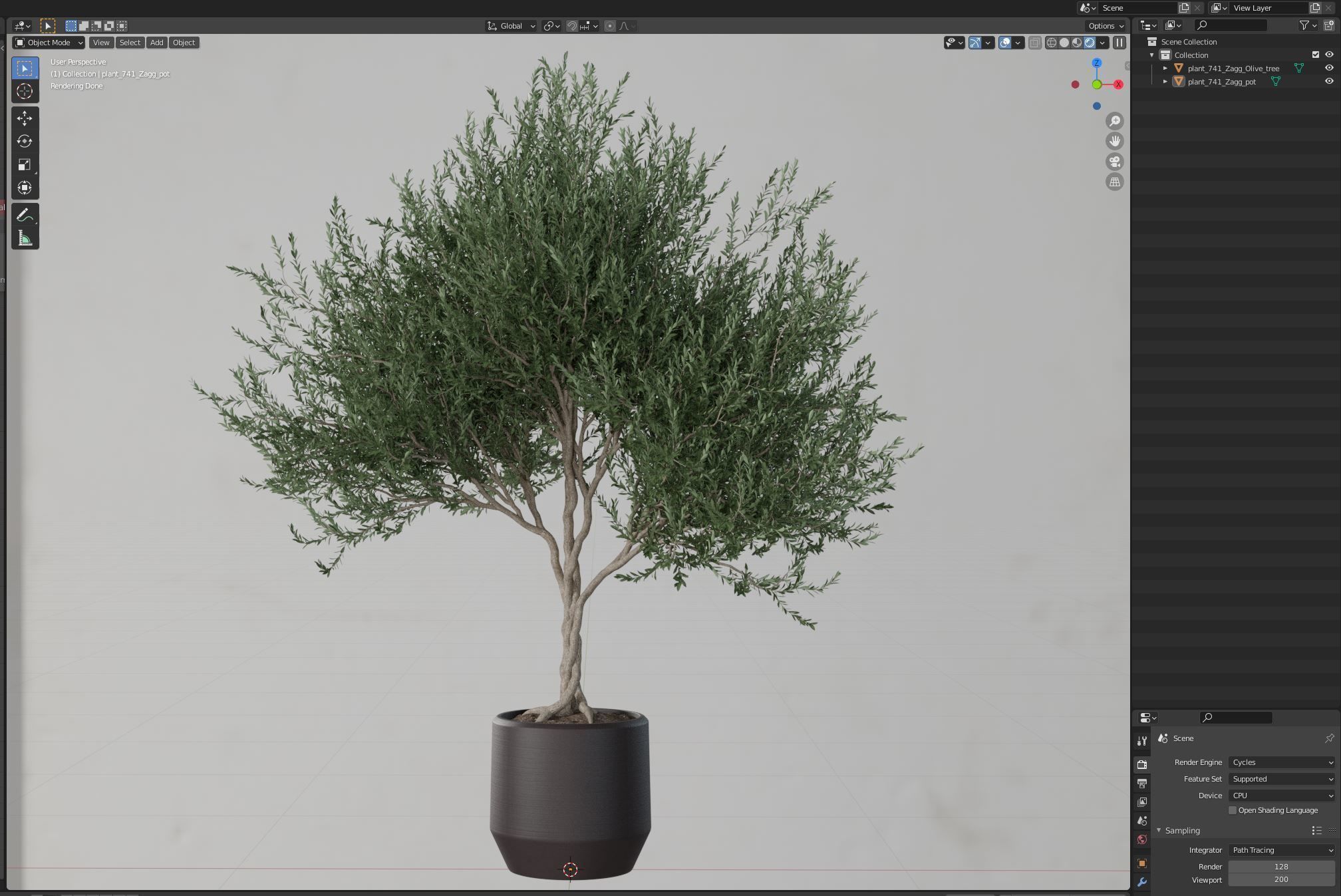 Plants collection 741 3D model_5