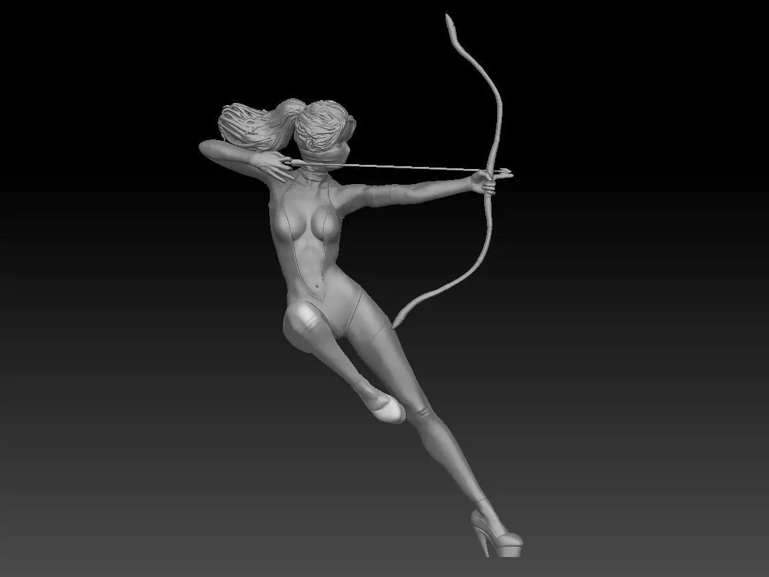 NINJA KATANA GIRL 3 3D print model_0