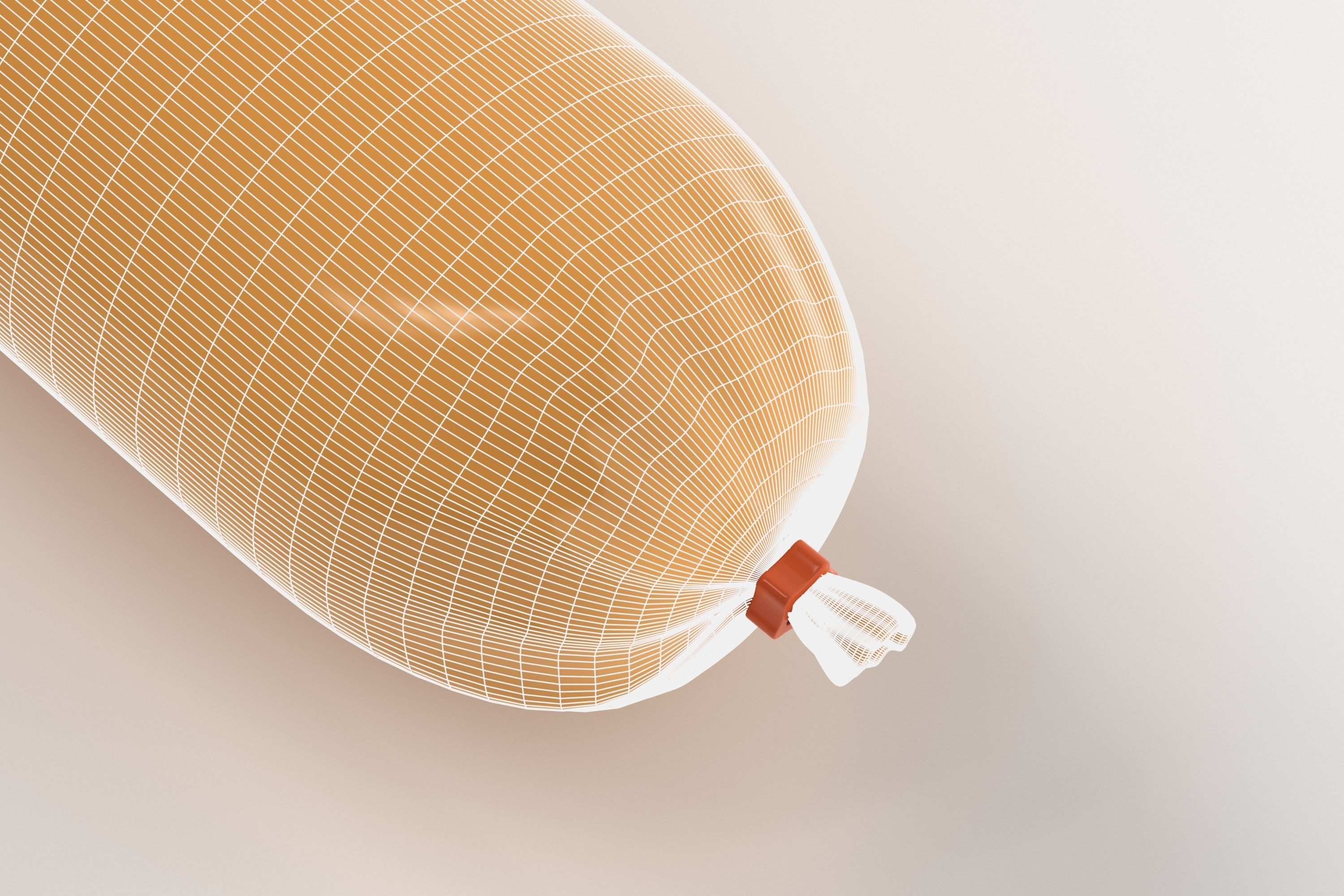 Sausage package Low-poly 3D model_8