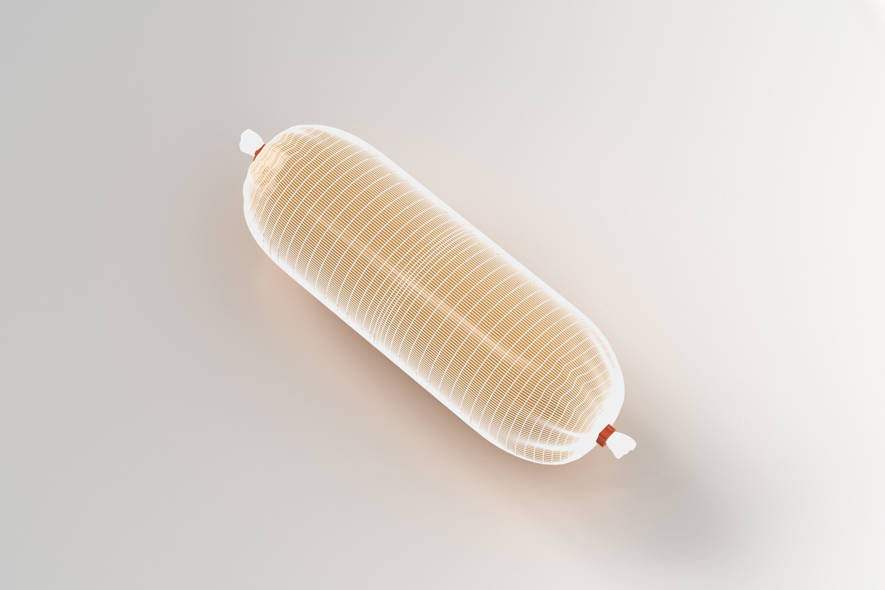 Sausage package Low-poly 3D model_7