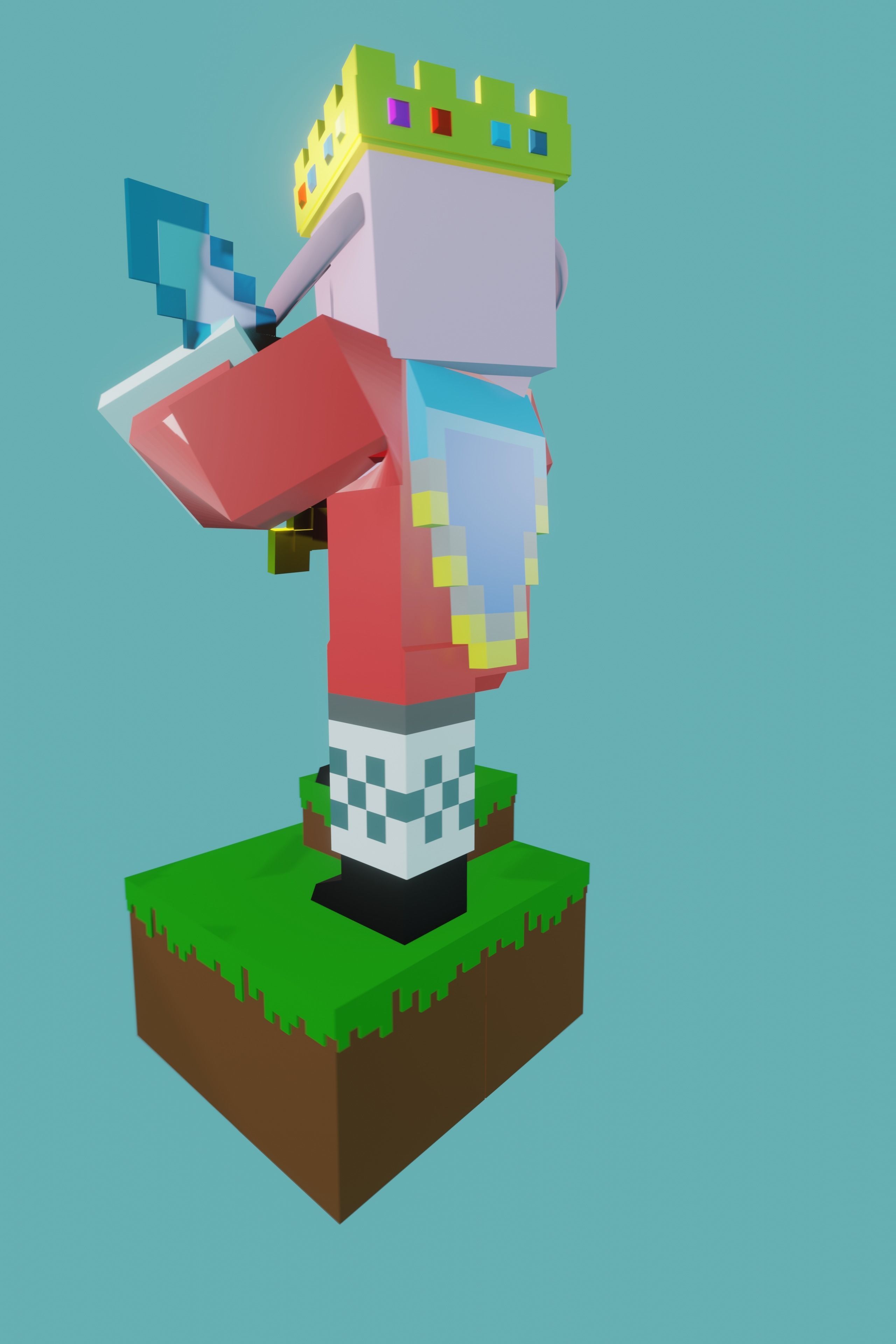 Technoblade Statue 3D Print 3D print model_3