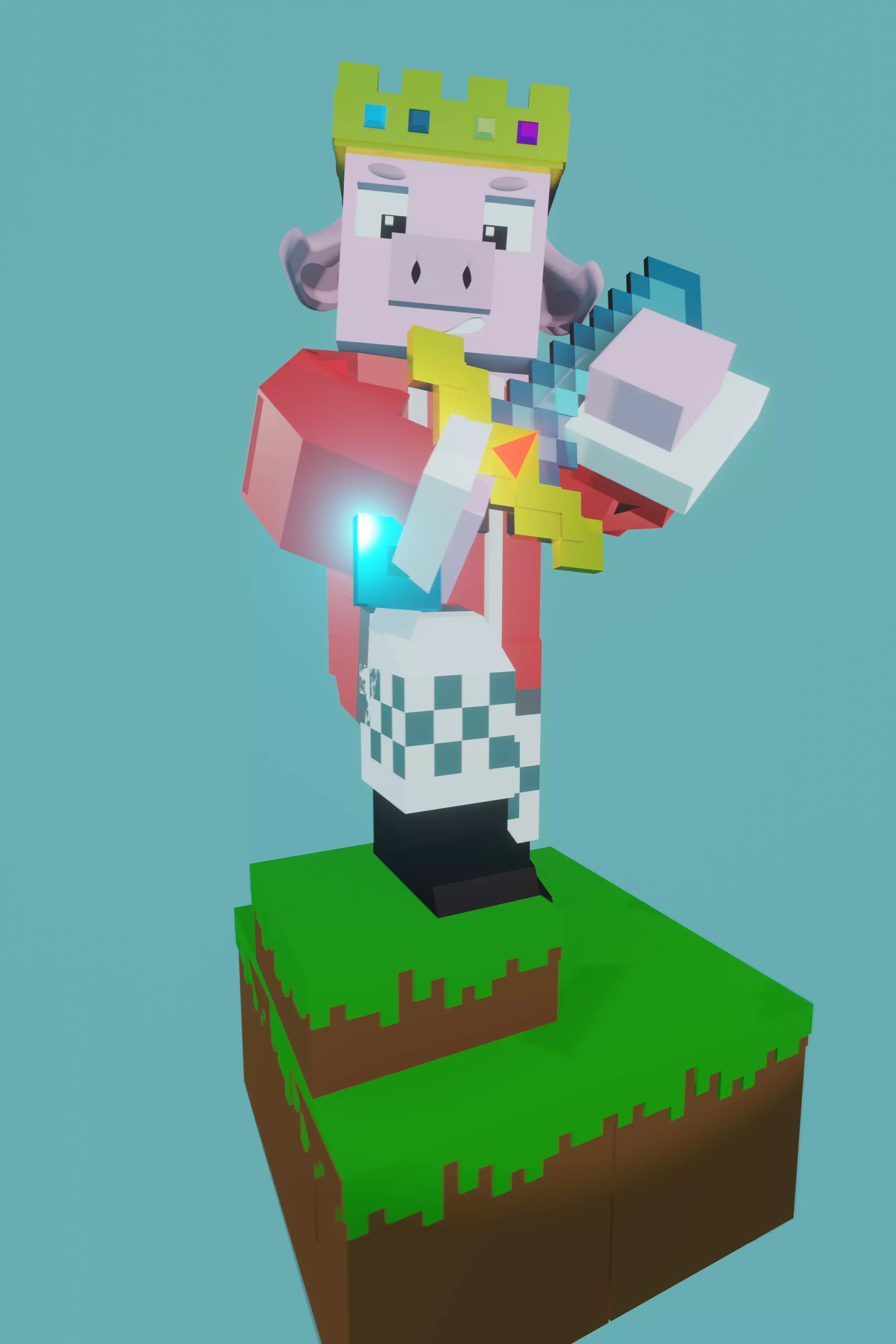 Technoblade Statue 3D Print 3D print model_0