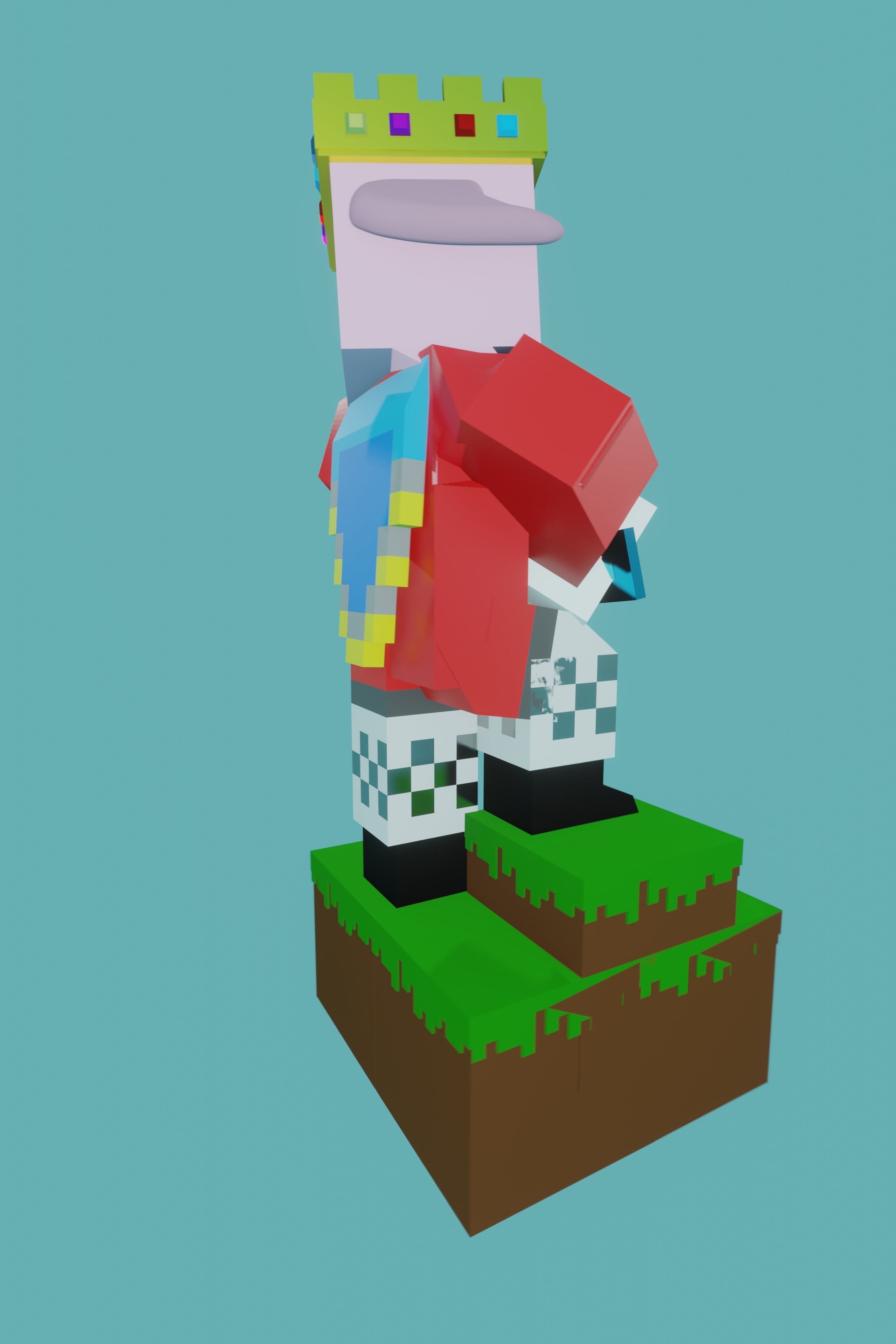 Technoblade Statue 3D Print 3D print model_4