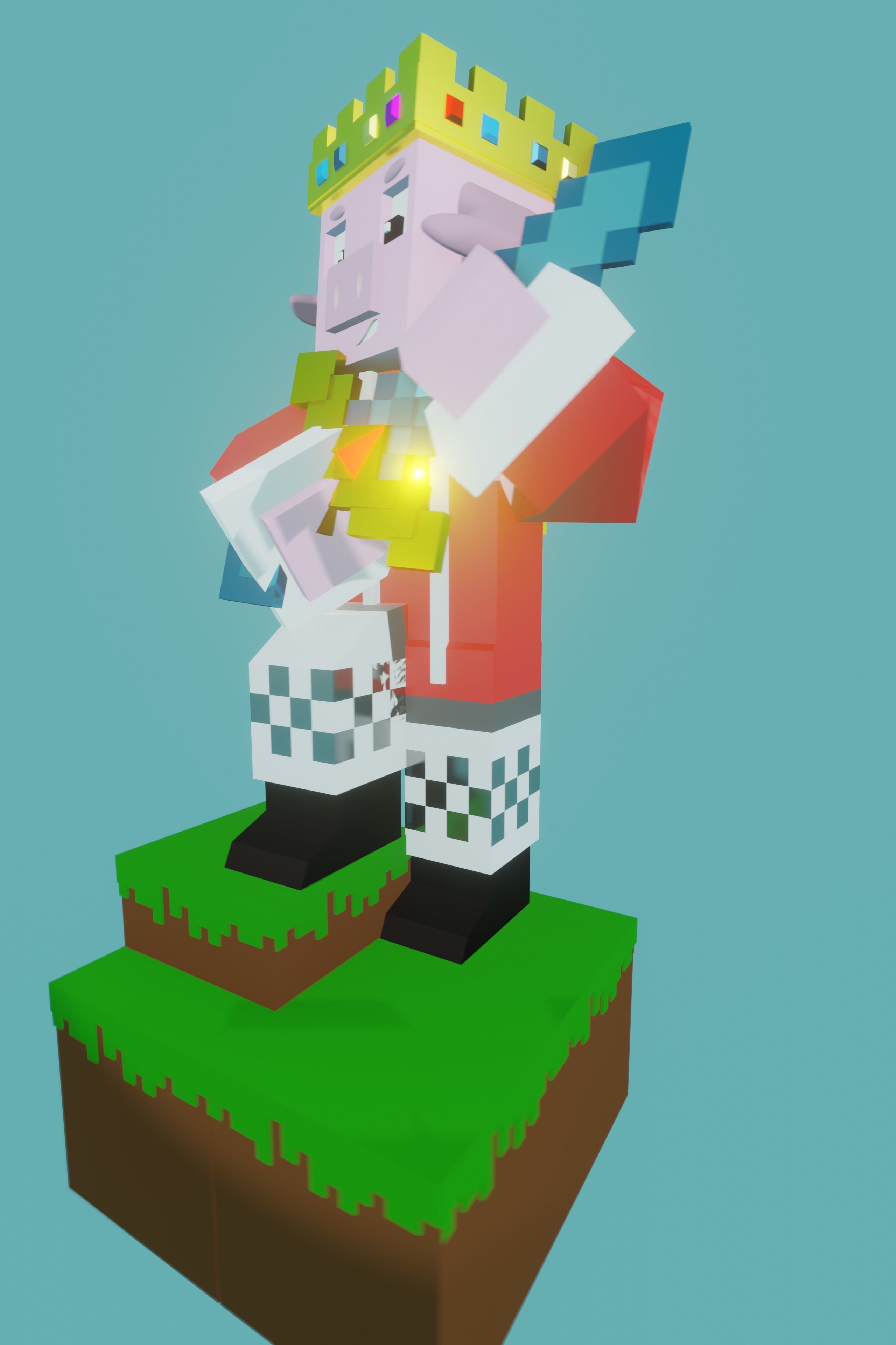 Technoblade Statue 3D Print 3D print model_2