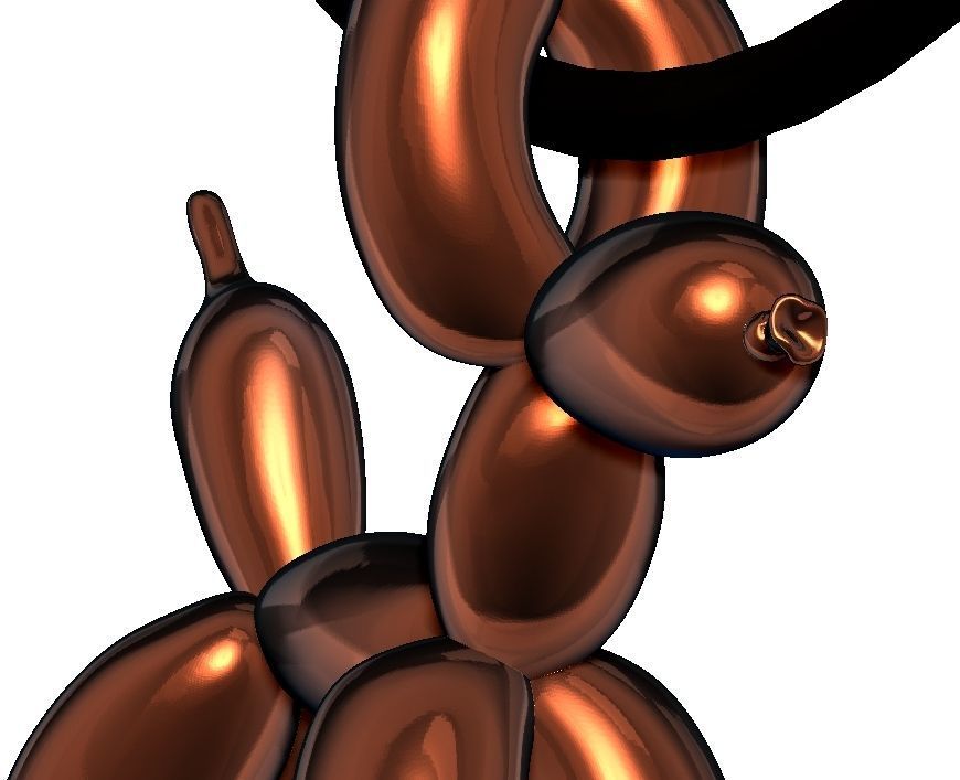Jeff Koons Baloon Dog  3D print model_2