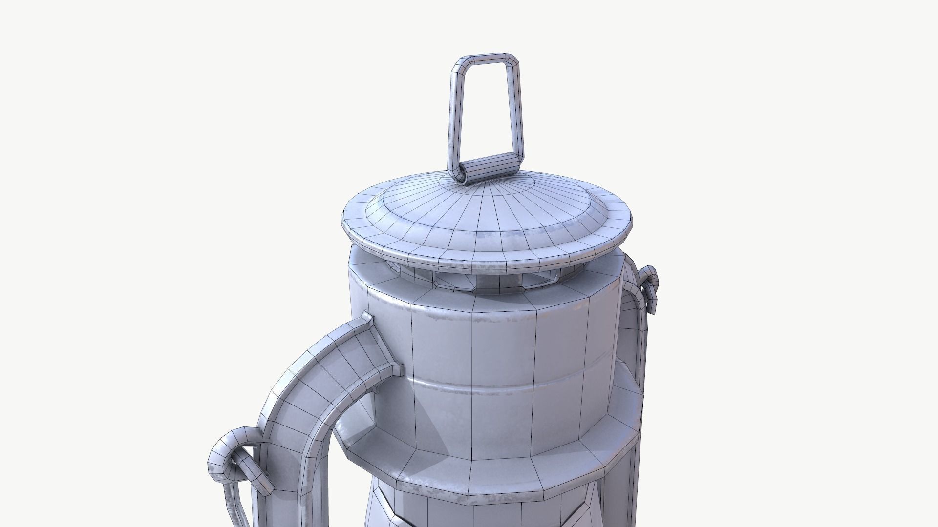 vintage oil lamp light pack da1 Low-poly 3D model_14