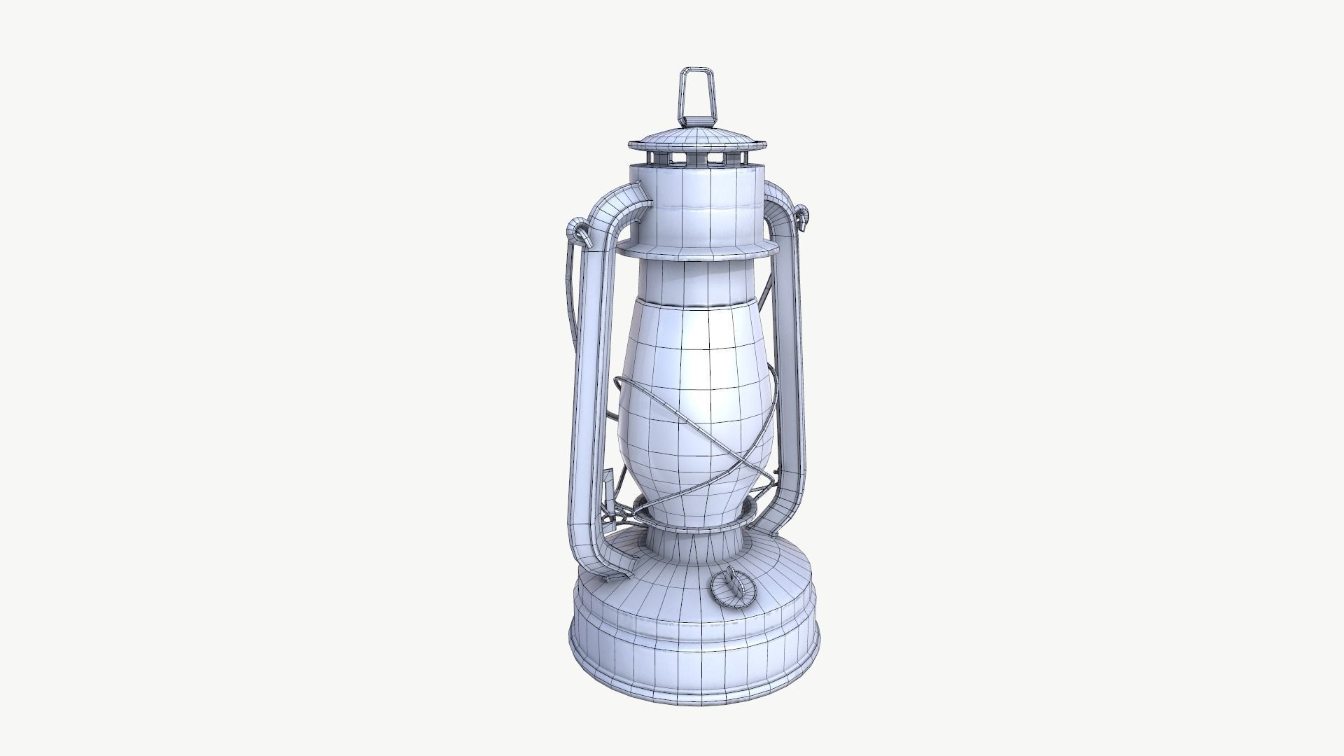 vintage oil lamp light pack da1 Low-poly 3D model_12