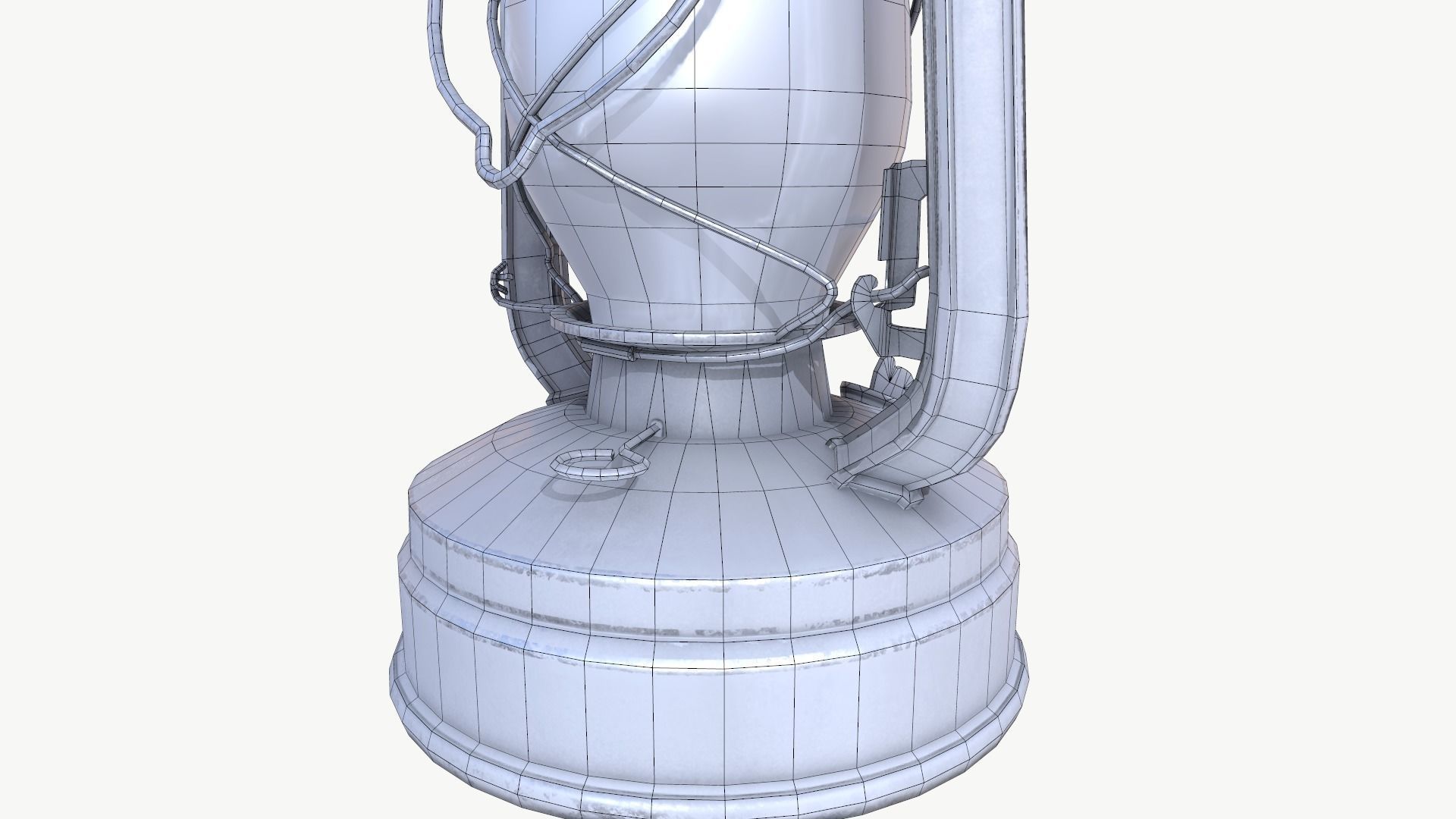 vintage oil lamp light pack da1 Low-poly 3D model_13