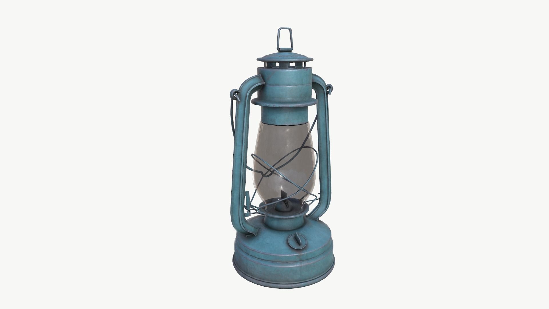 vintage oil lamp light pack da1 Low-poly 3D model_9