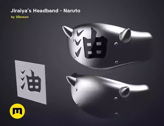 Jiraiyas Headband - Naruto 3D print model