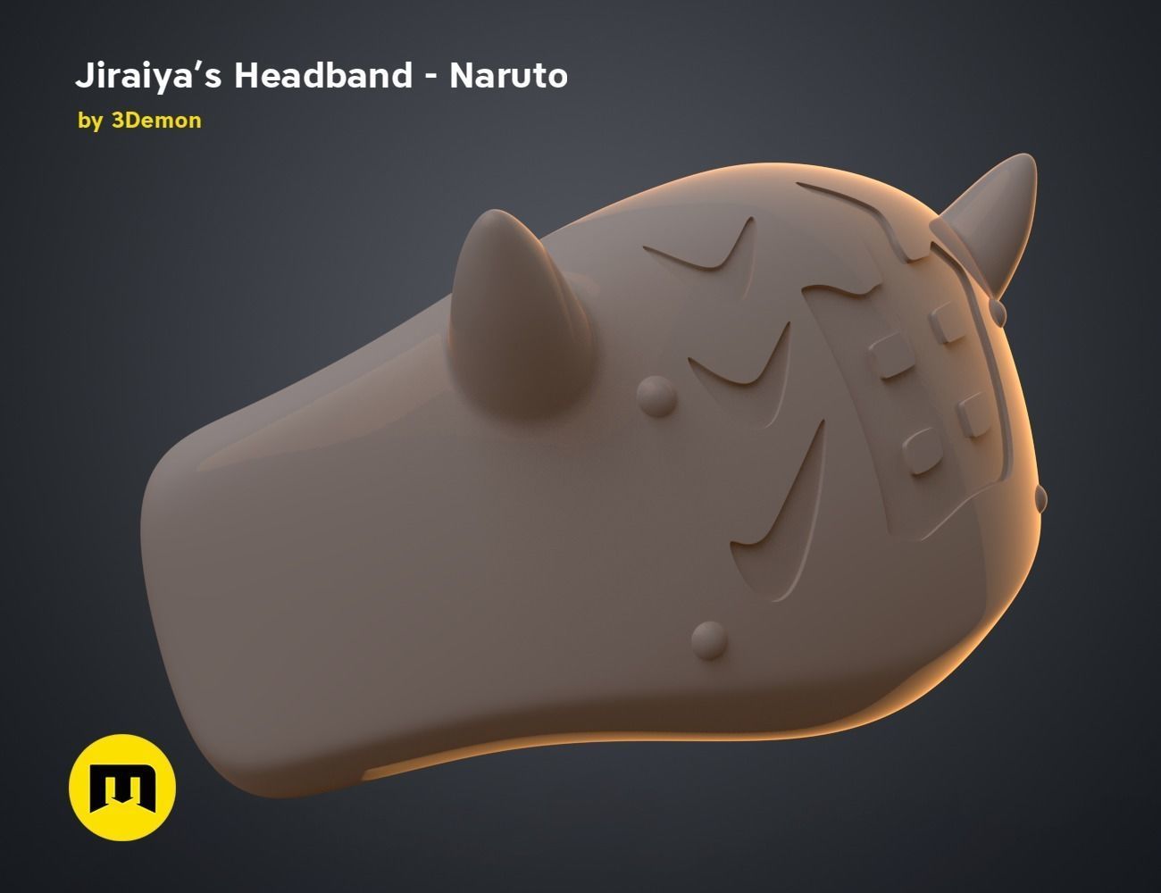 Jiraiyas Headband - Naruto 3D model 3D printable | CGTrader