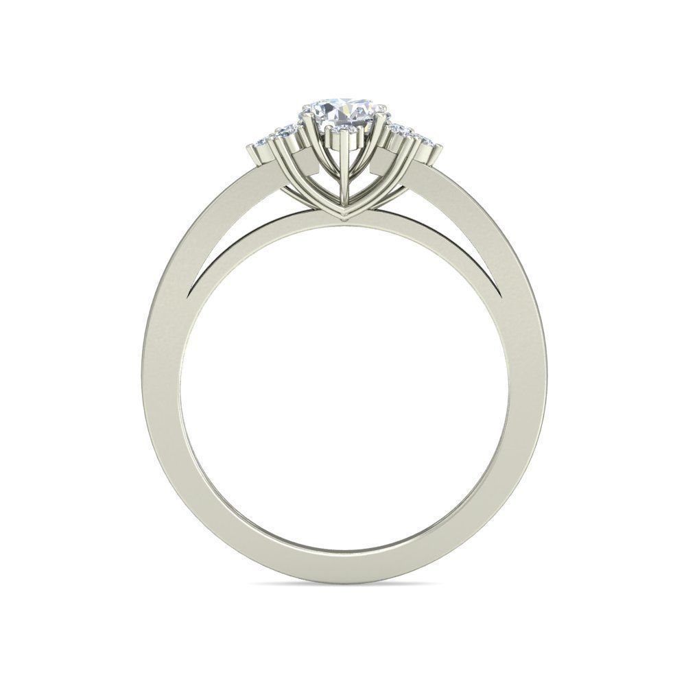 Solitaire Wedding Engagement Ring 3D print model_1