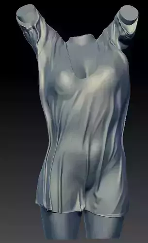 WET CLOTH GIRL CANDLE MOLD