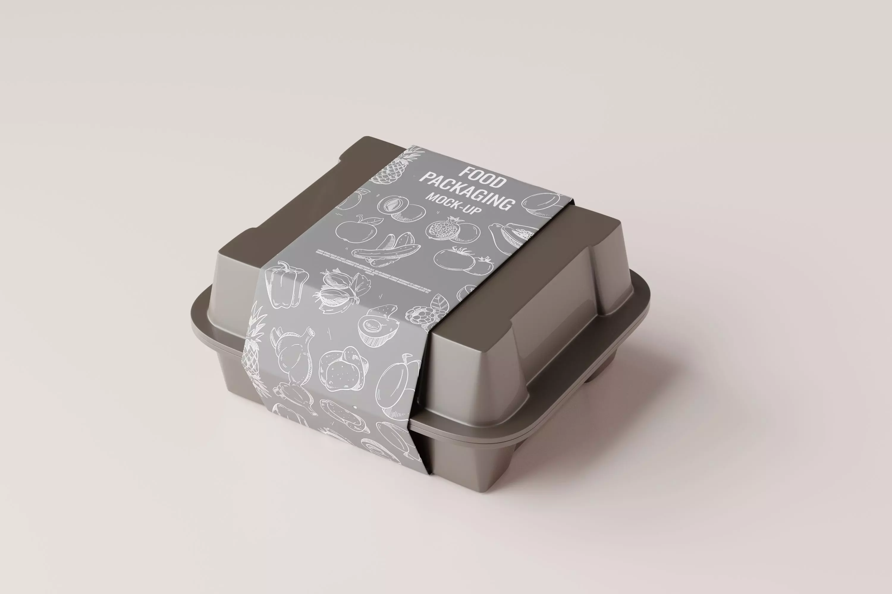 Food Container Low-poly 3D model