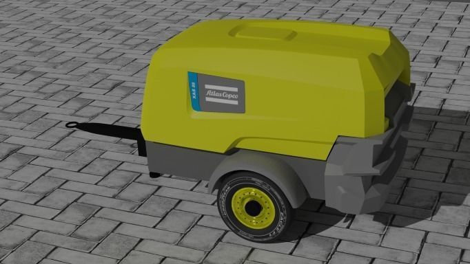 portable compressor  Free 3D model_1