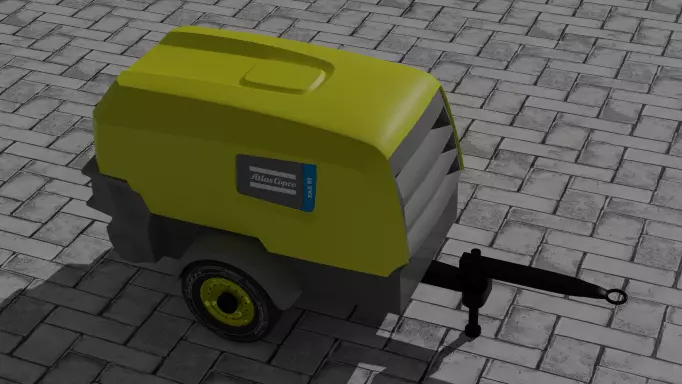 portable compressor  Free 3D model_0