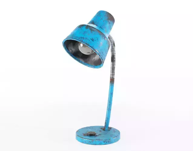 Vintage blue soviet table lamp da1 Low-poly 3D model