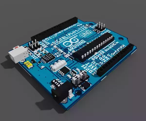 Voxel Arduino Uno R3 MagicaVoxel Low-poly 3D model