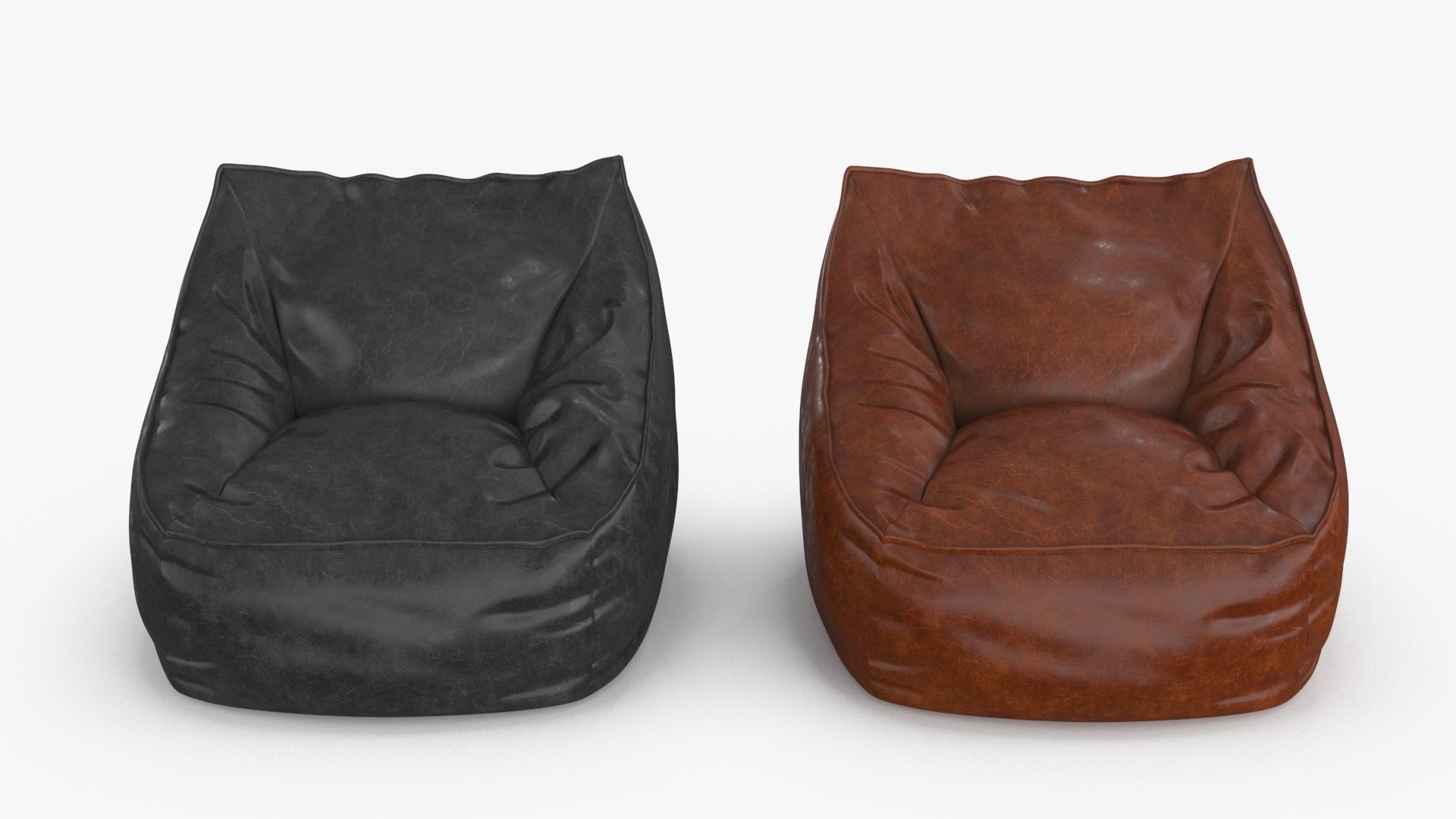 Leather Armchair v9 Low-poly 3D model_8