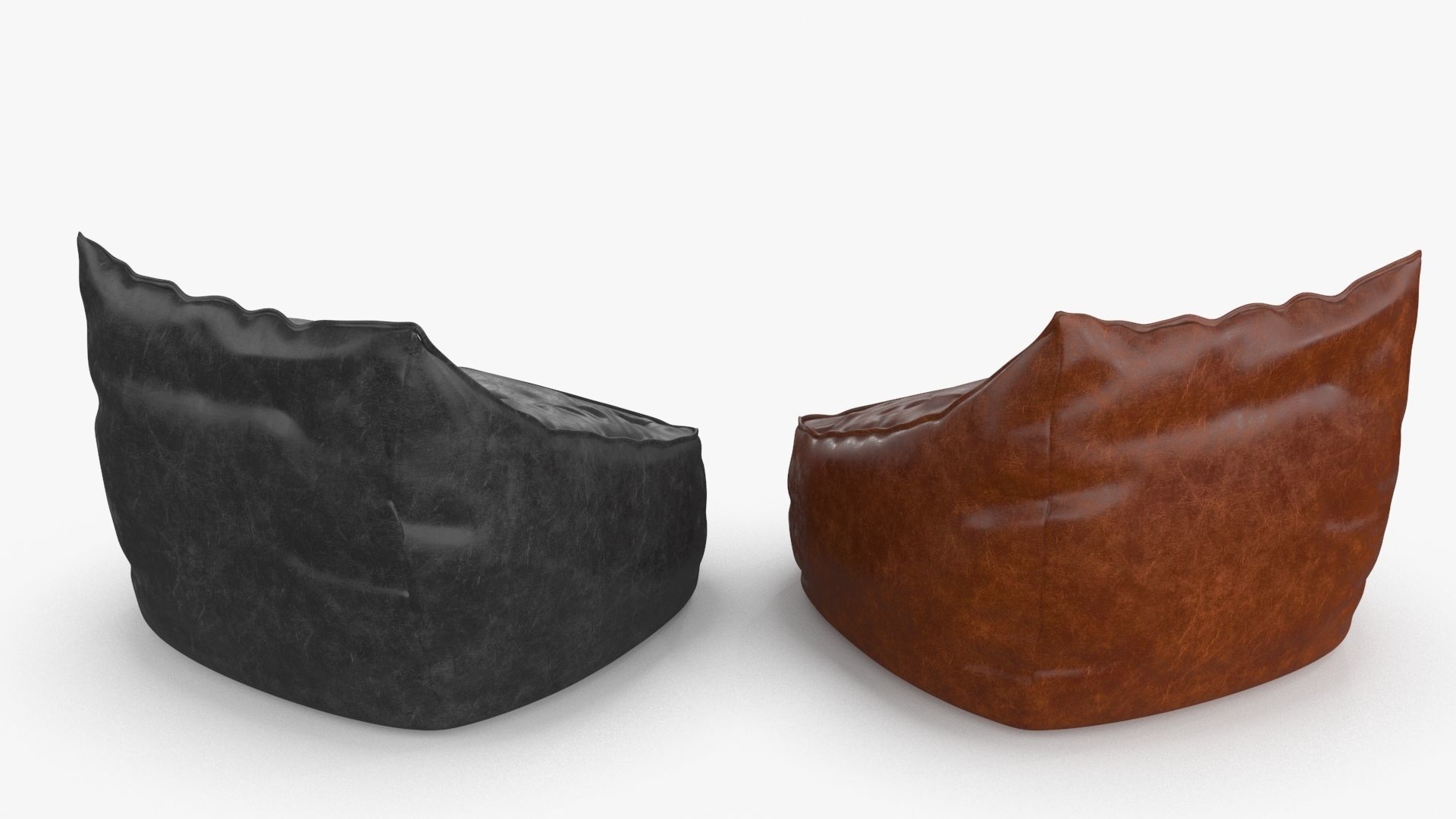 Leather Armchair v9 Low-poly 3D model_4