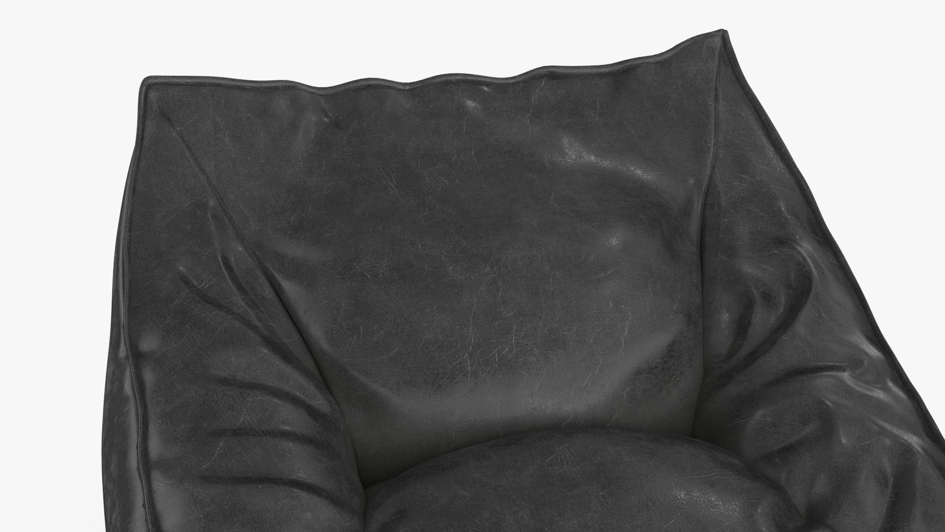 Leather Armchair v9 Low-poly 3D model_9