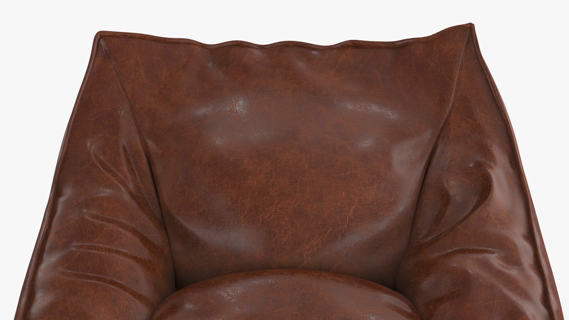 Leather Armchair v9 Low-poly 3D model_12