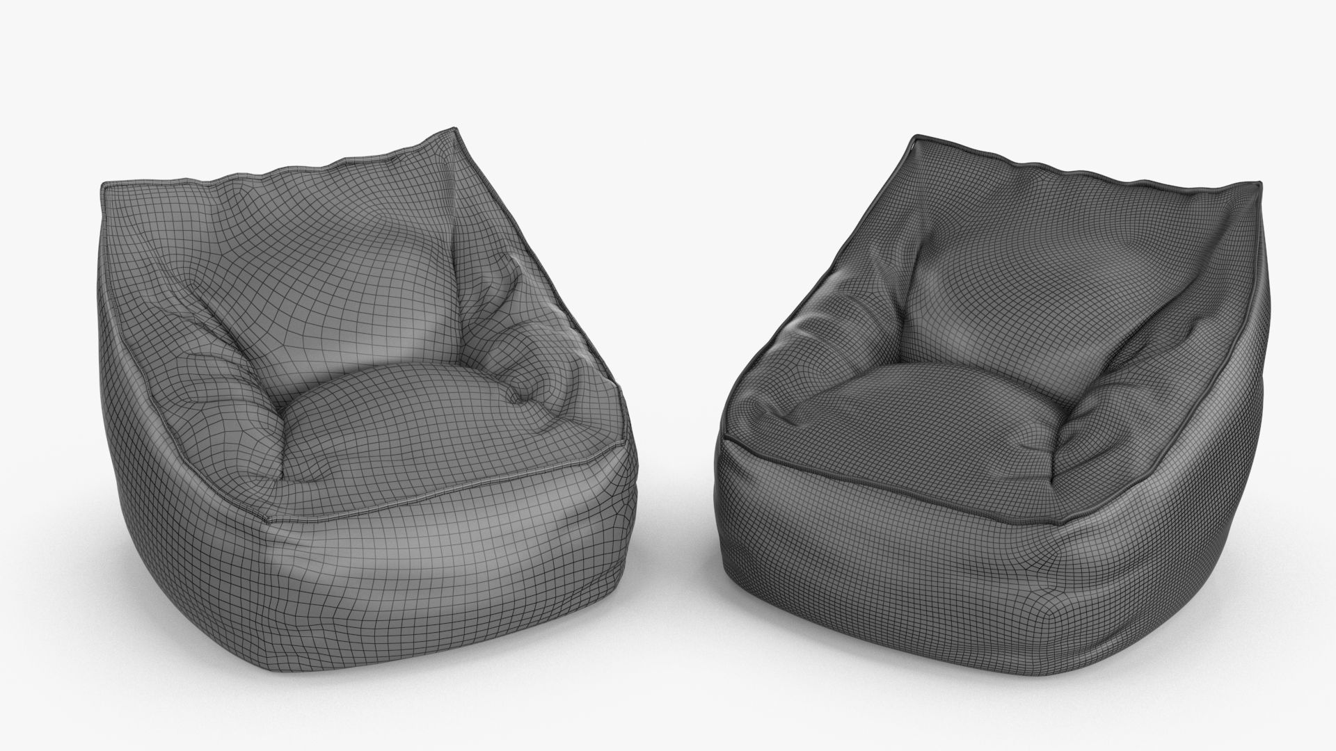 Leather Armchair v9 Low-poly 3D model_13