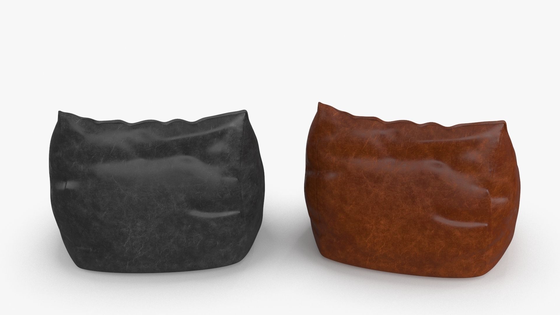 Leather Armchair v9 Low-poly 3D model_5