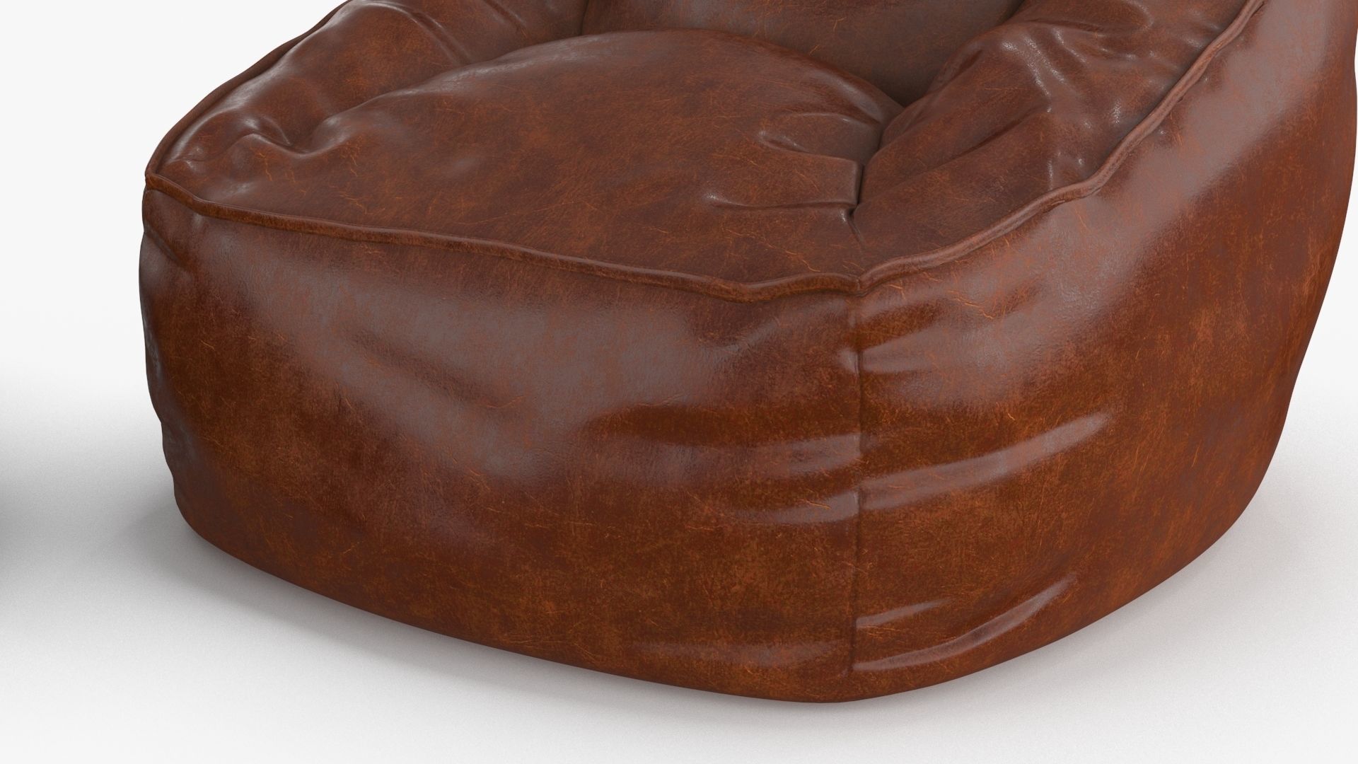 Leather Armchair v9 Low-poly 3D model_11