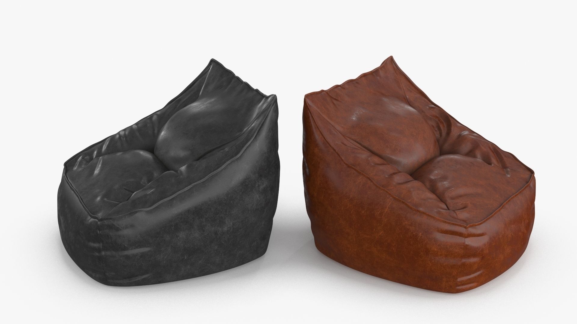 Leather Armchair v9 Low-poly 3D model_7
