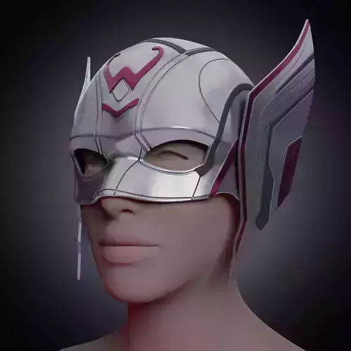 Low poly Mighty Thor helmet- love and thunder Low-poly 3D model
