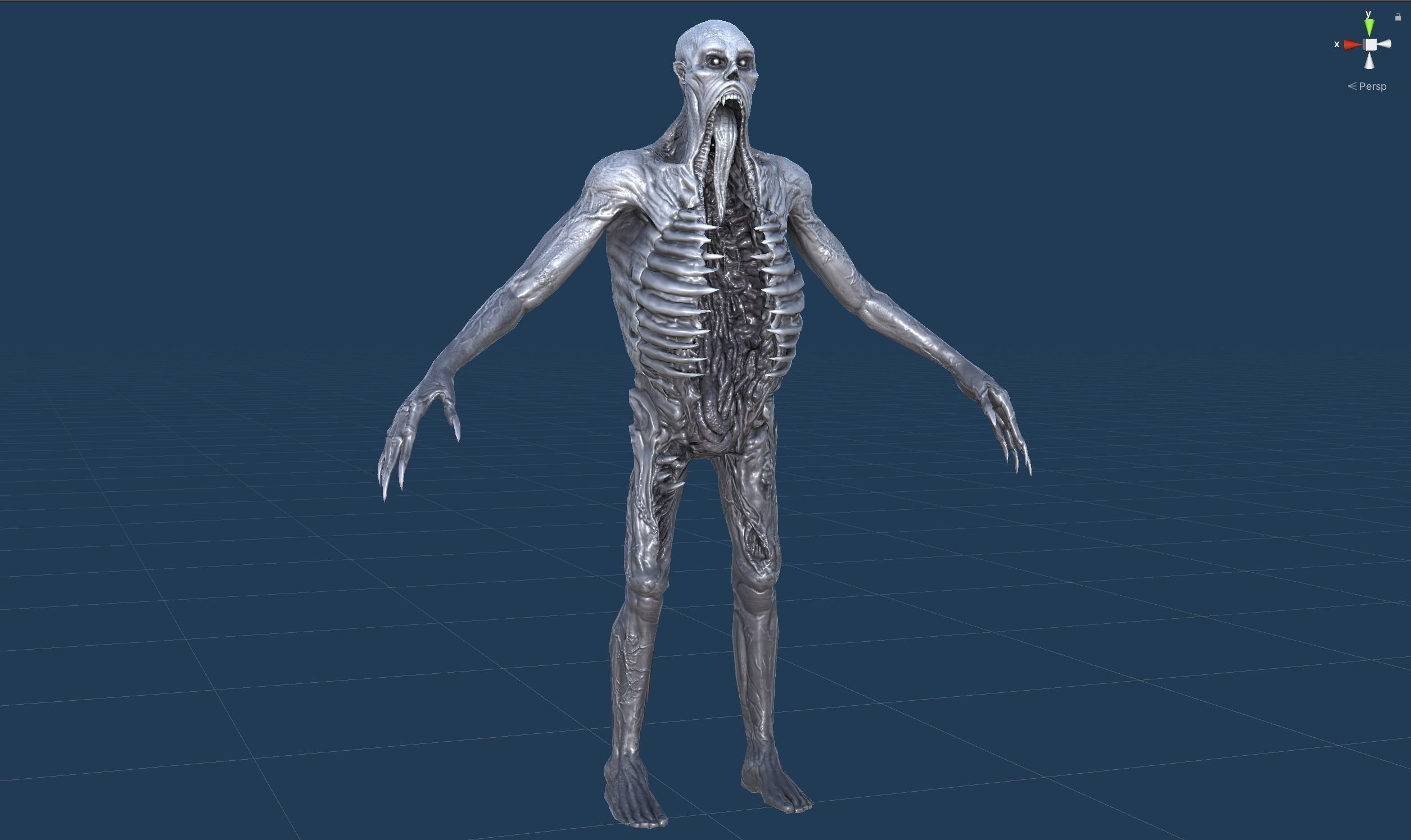 Necromutant3 zombie running Low-poly 3D model_39