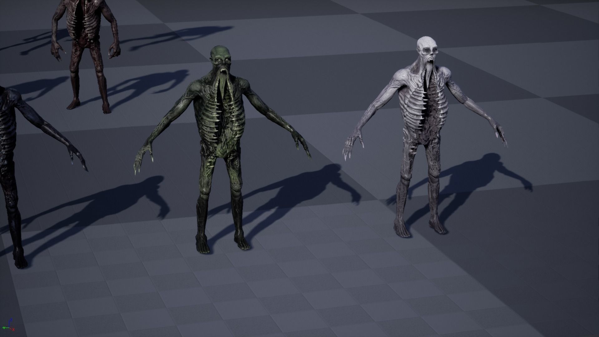 Necromutant3 zombie running Low-poly 3D model_37