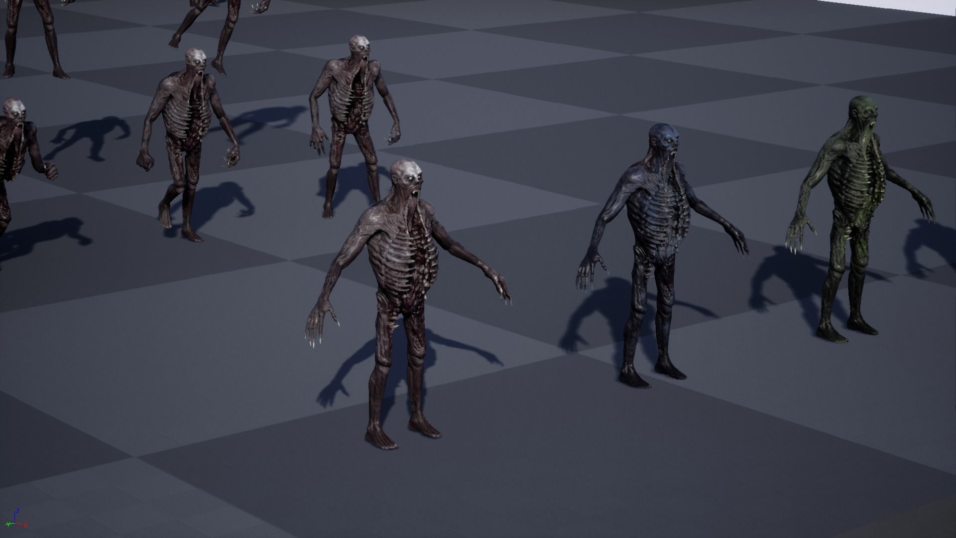 Necromutant3 zombie running Low-poly 3D model_40