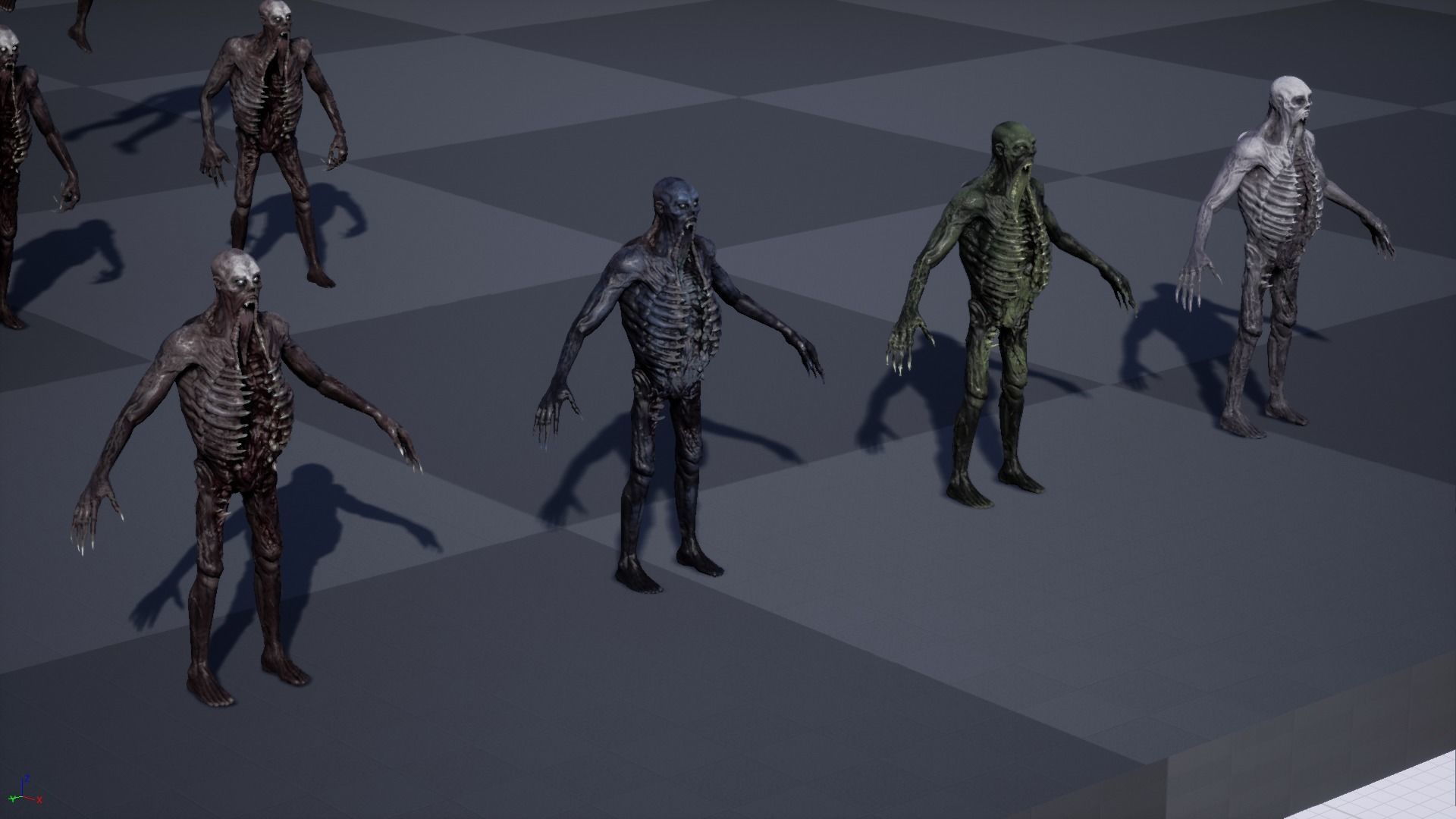 Necromutant3 zombie running Low-poly 3D model_38