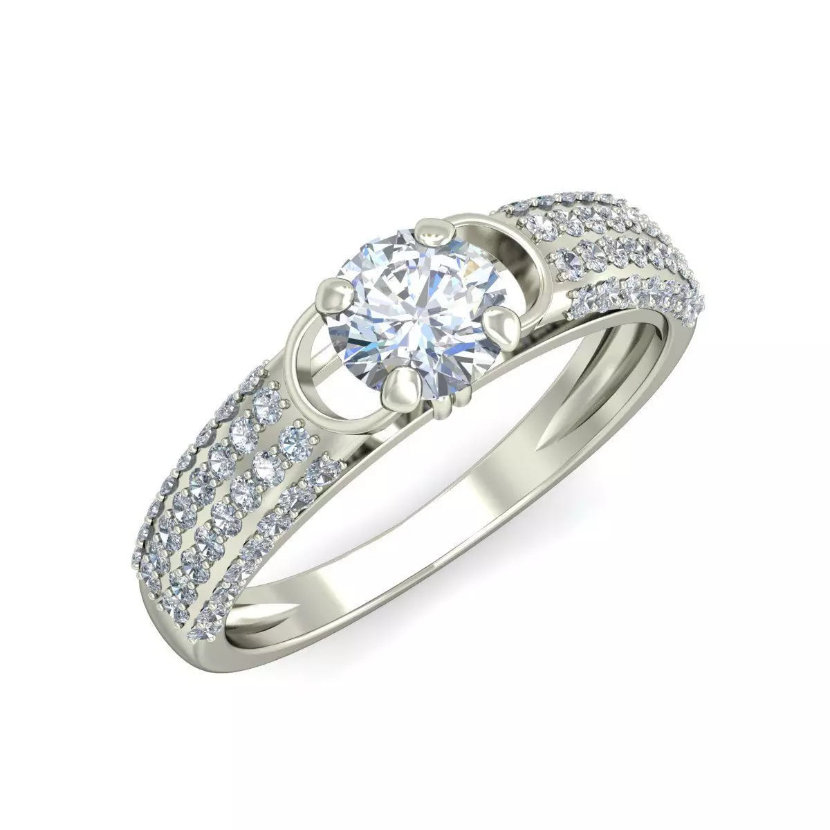 Women Wedding Engagement Ring 3D print model