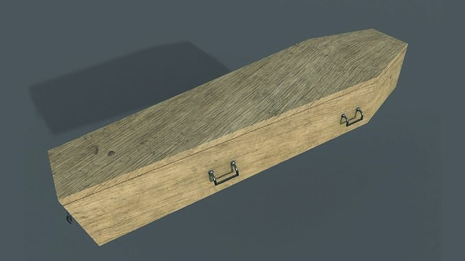 Coffin wooden 3D model