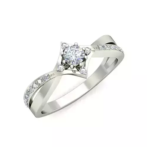 Women Wedding Engagement Two Band  Ring 3D print model