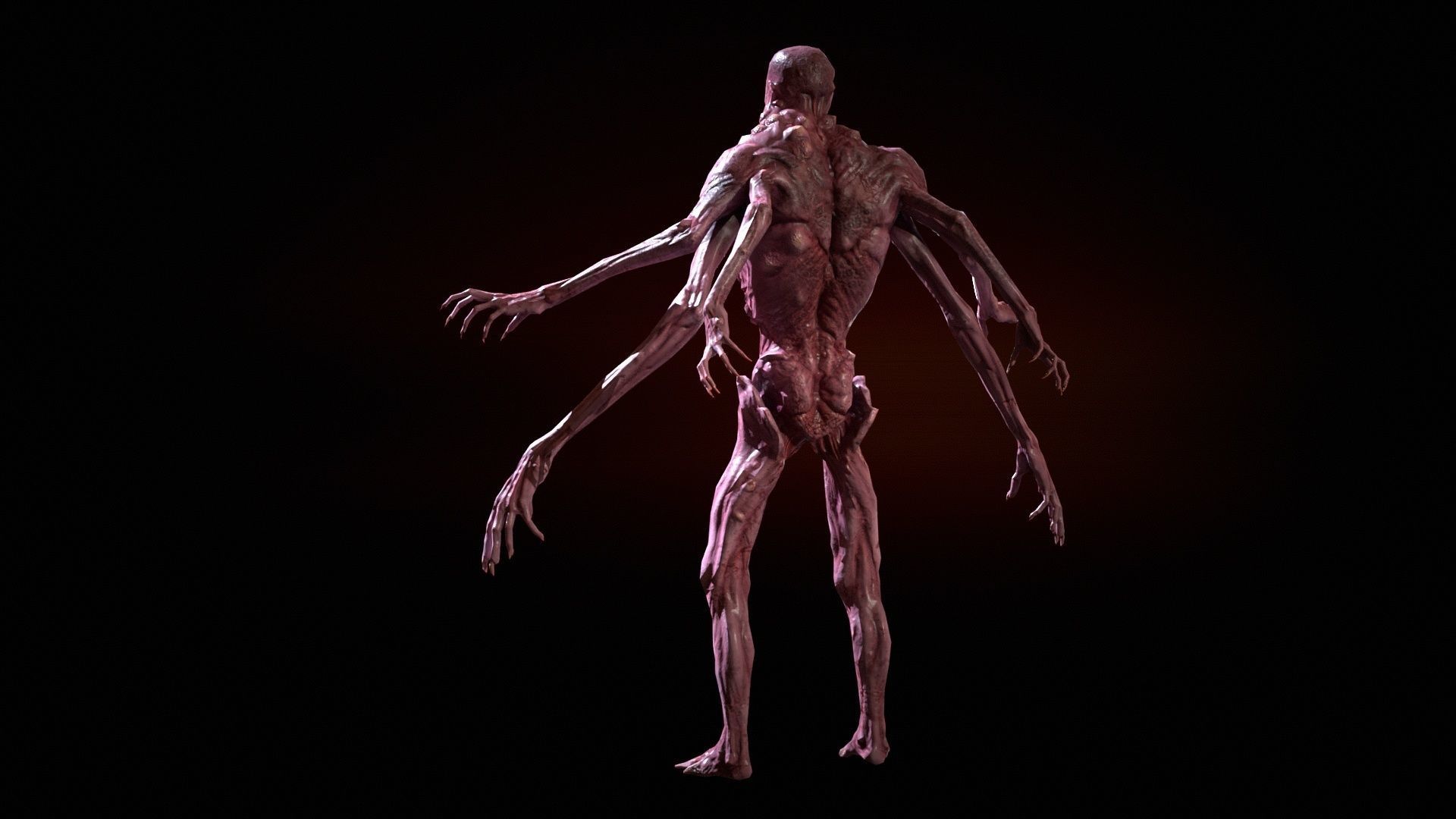 Necromutant4 humanoid creature Low-poly 3D model_25