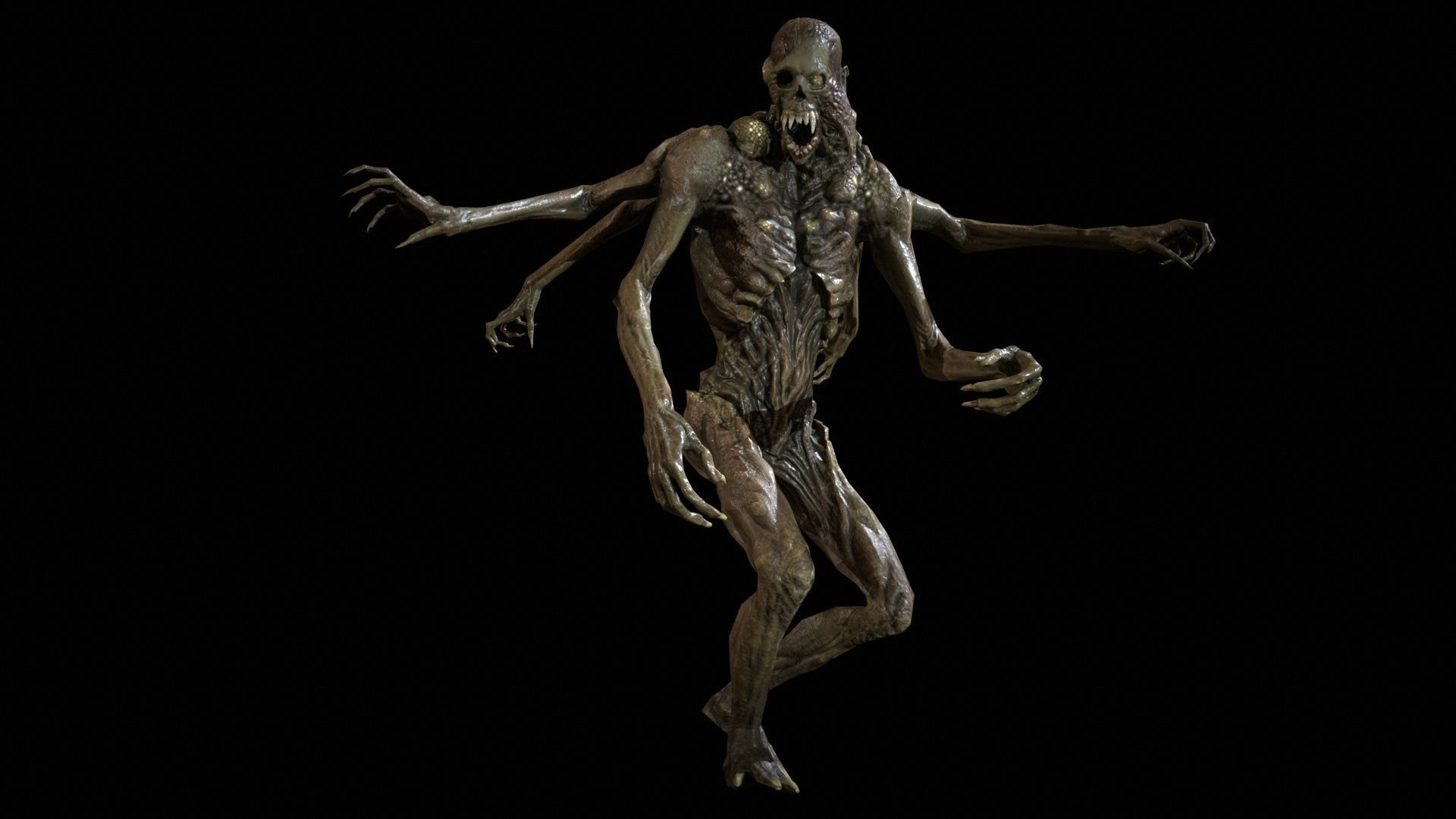 Necromutant4 humanoid creature Low-poly 3D model_14