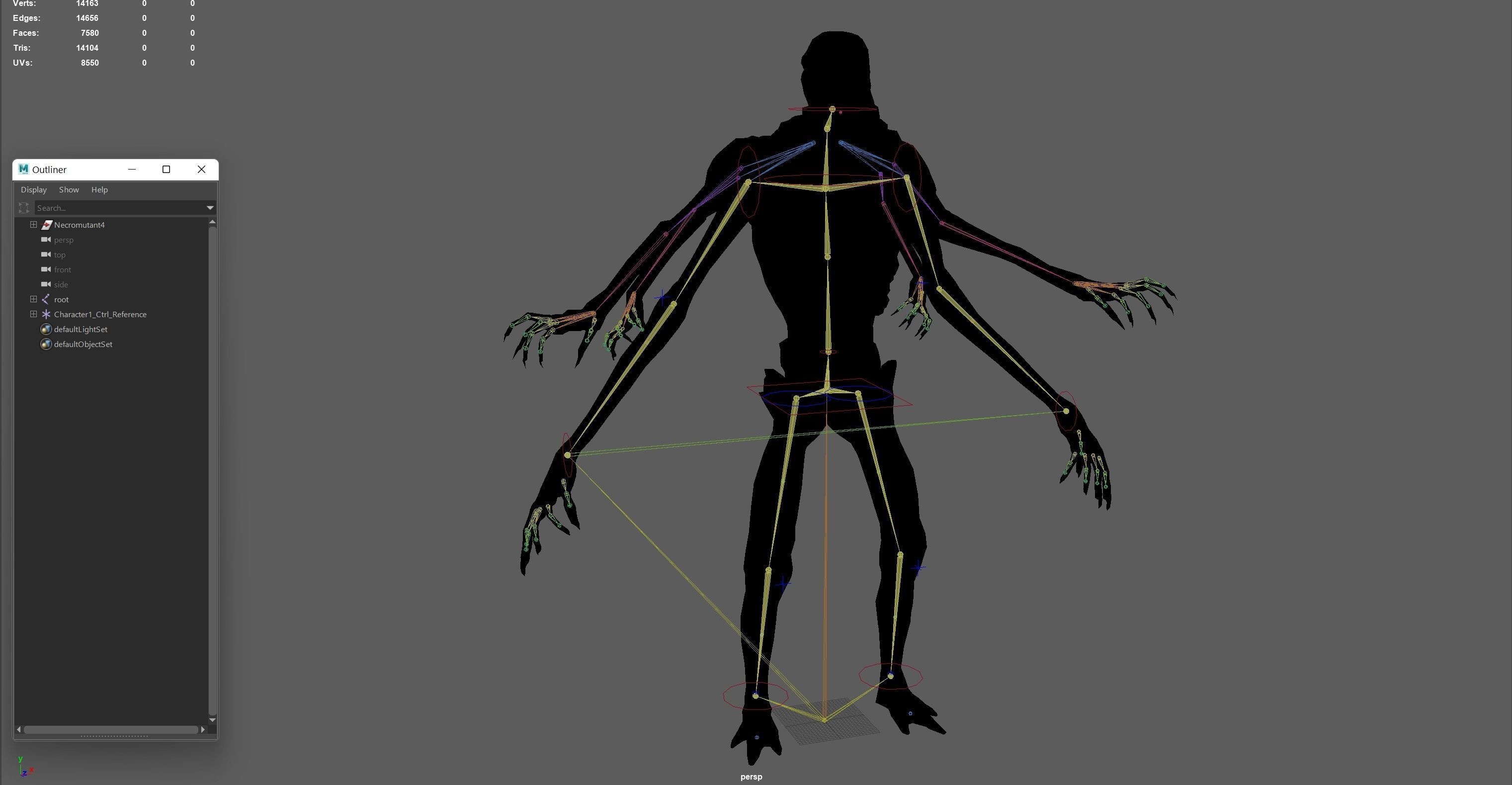 Necromutant4 humanoid creature Low-poly 3D model_31
