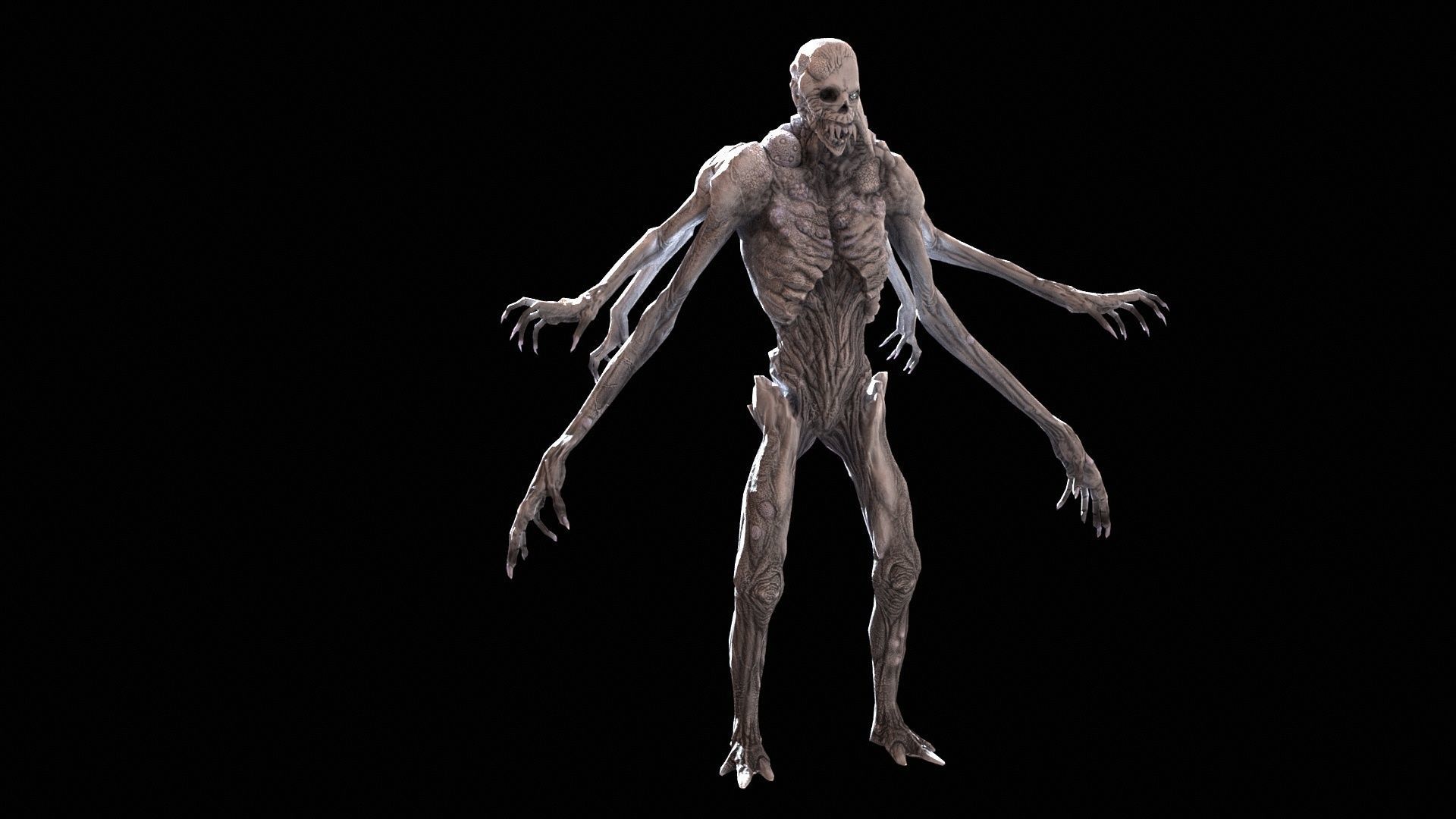 Necromutant4 humanoid creature Low-poly 3D model_22