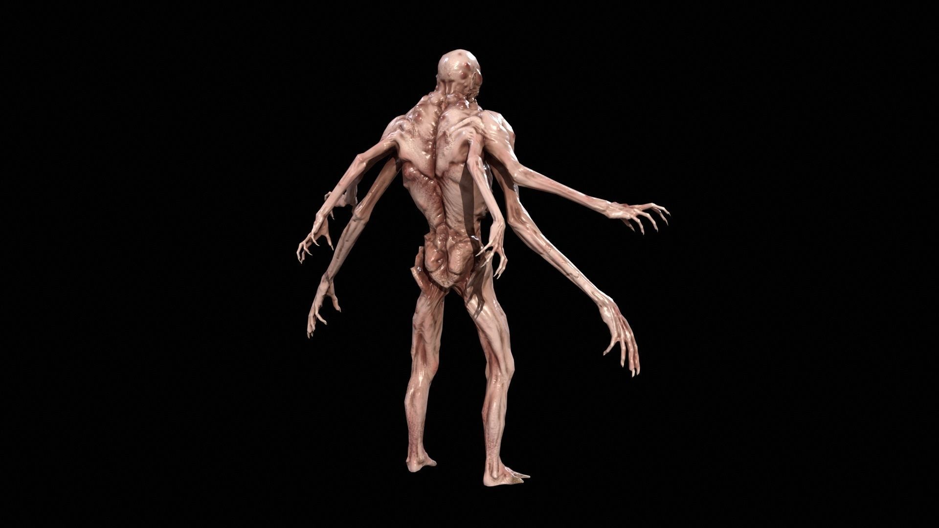 Necromutant4 humanoid creature Low-poly 3D model_17